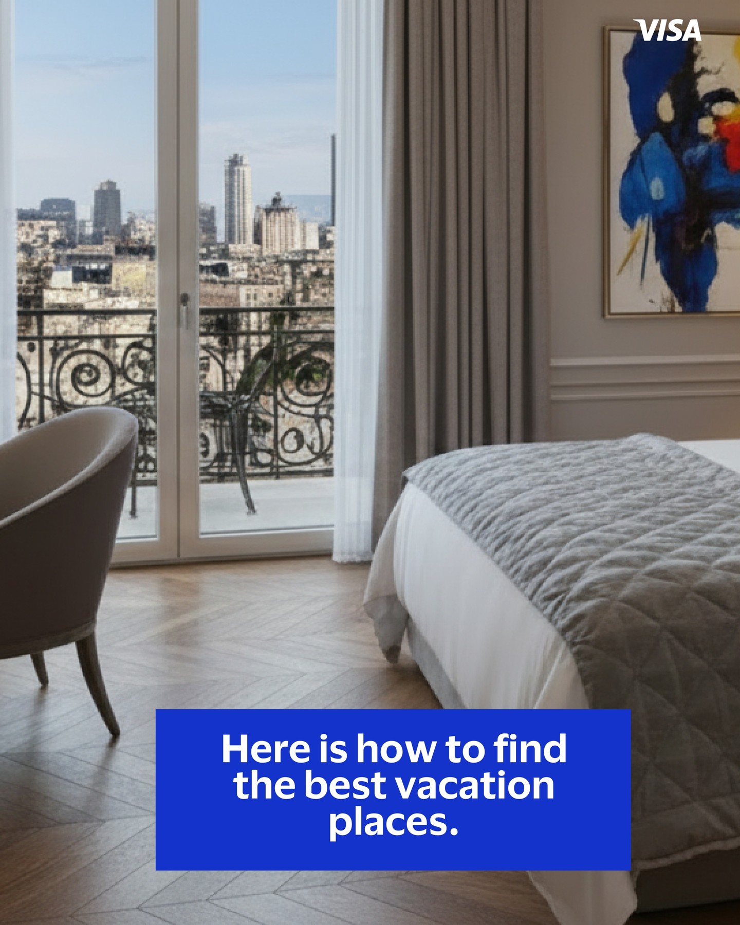 Visa Facebook ad: If waking up to a perfect view is…