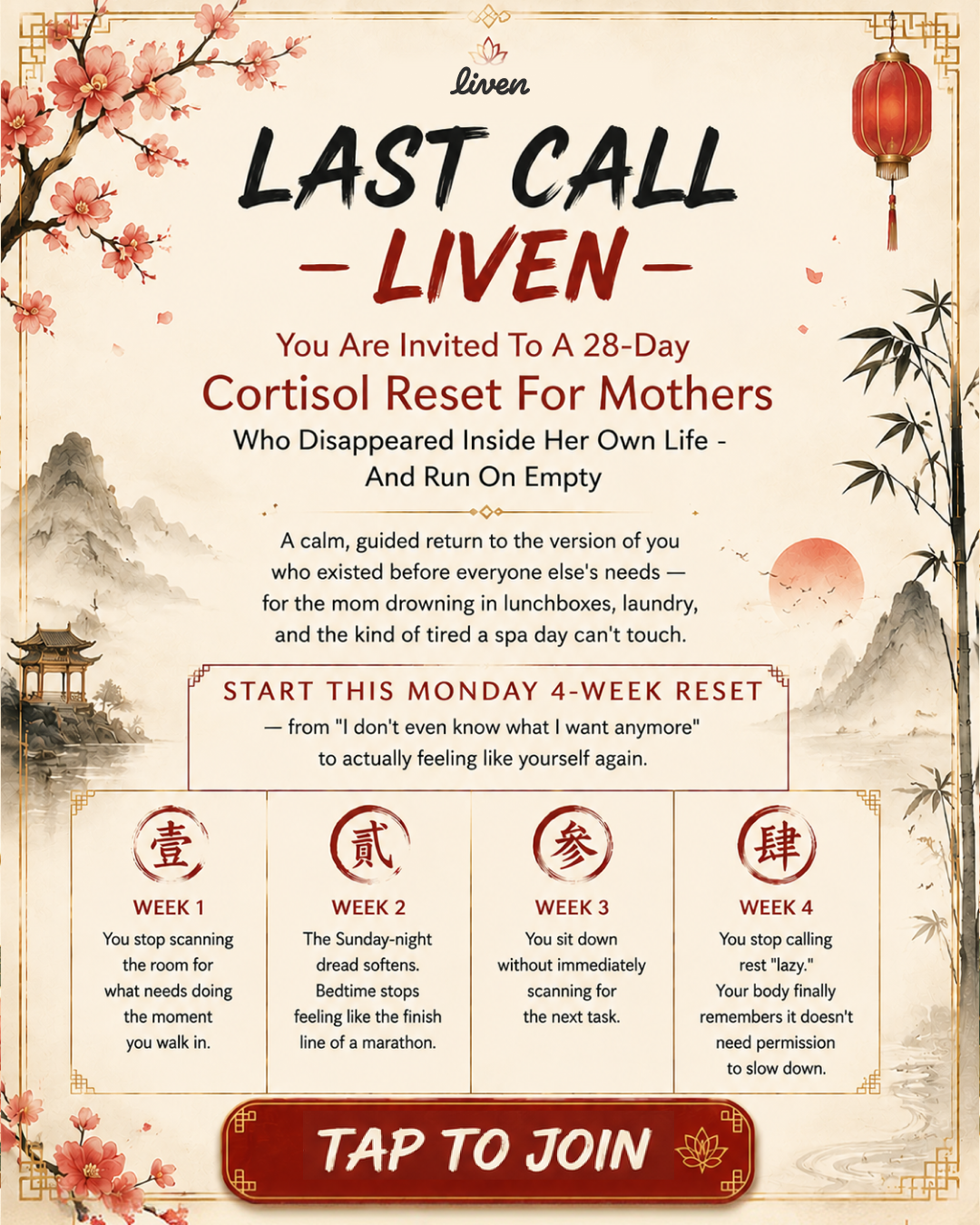 Liven: Self-Discovery Community Facebook ad