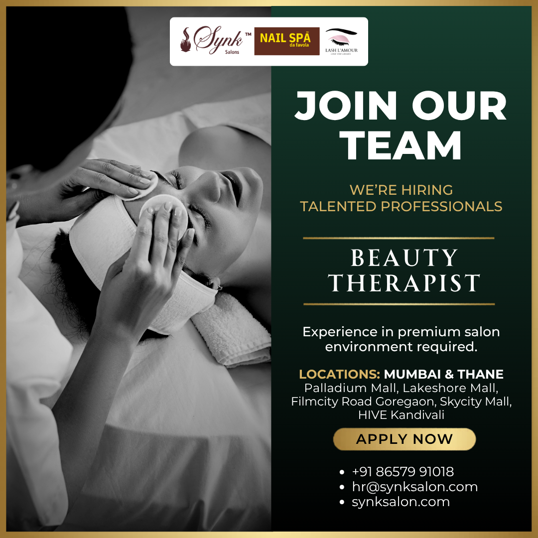 Synk Salon & Spa - Nail Spa da Favola Facebook ad: Hiring Advanced Skincare Therapist