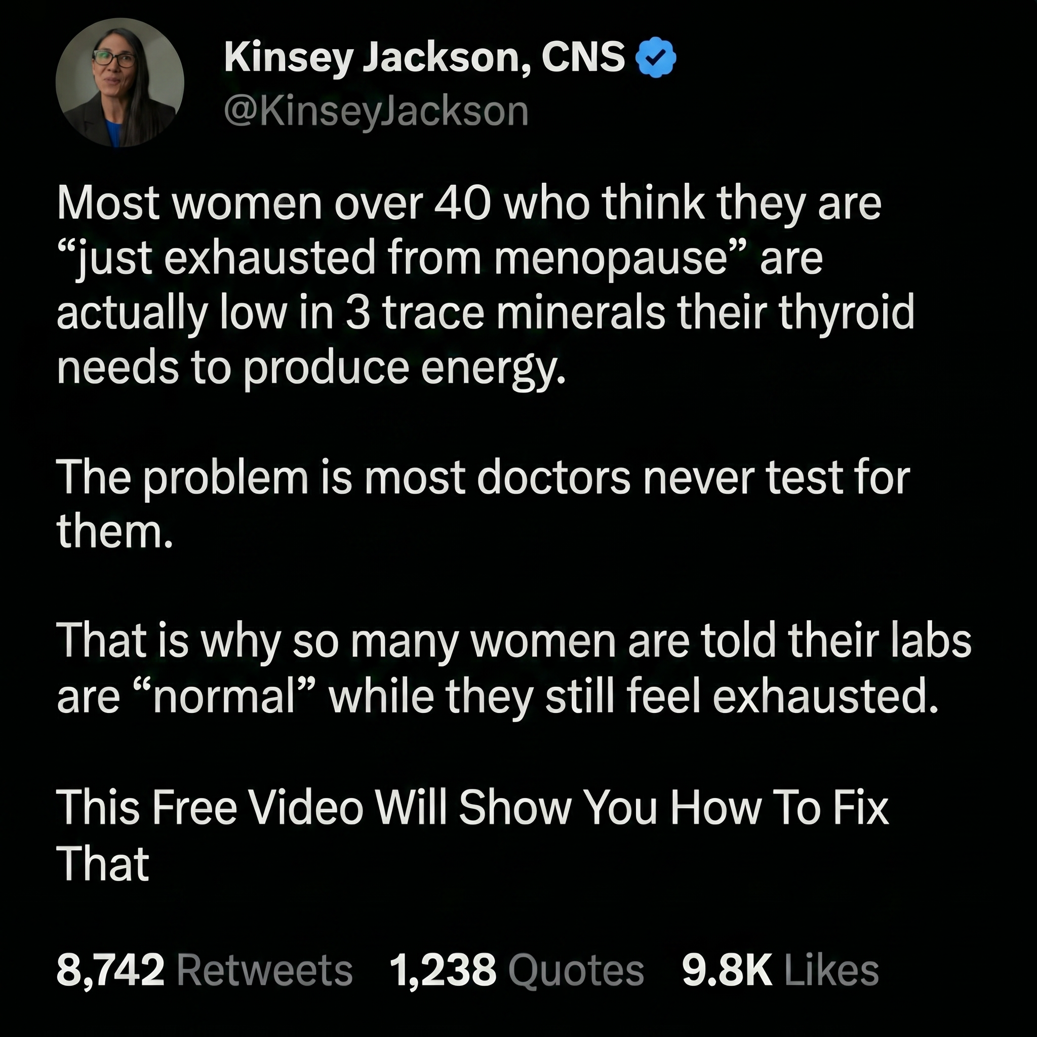 Bright Naturals Facebook ad: Do THIS If You're Tired With Normal Labs