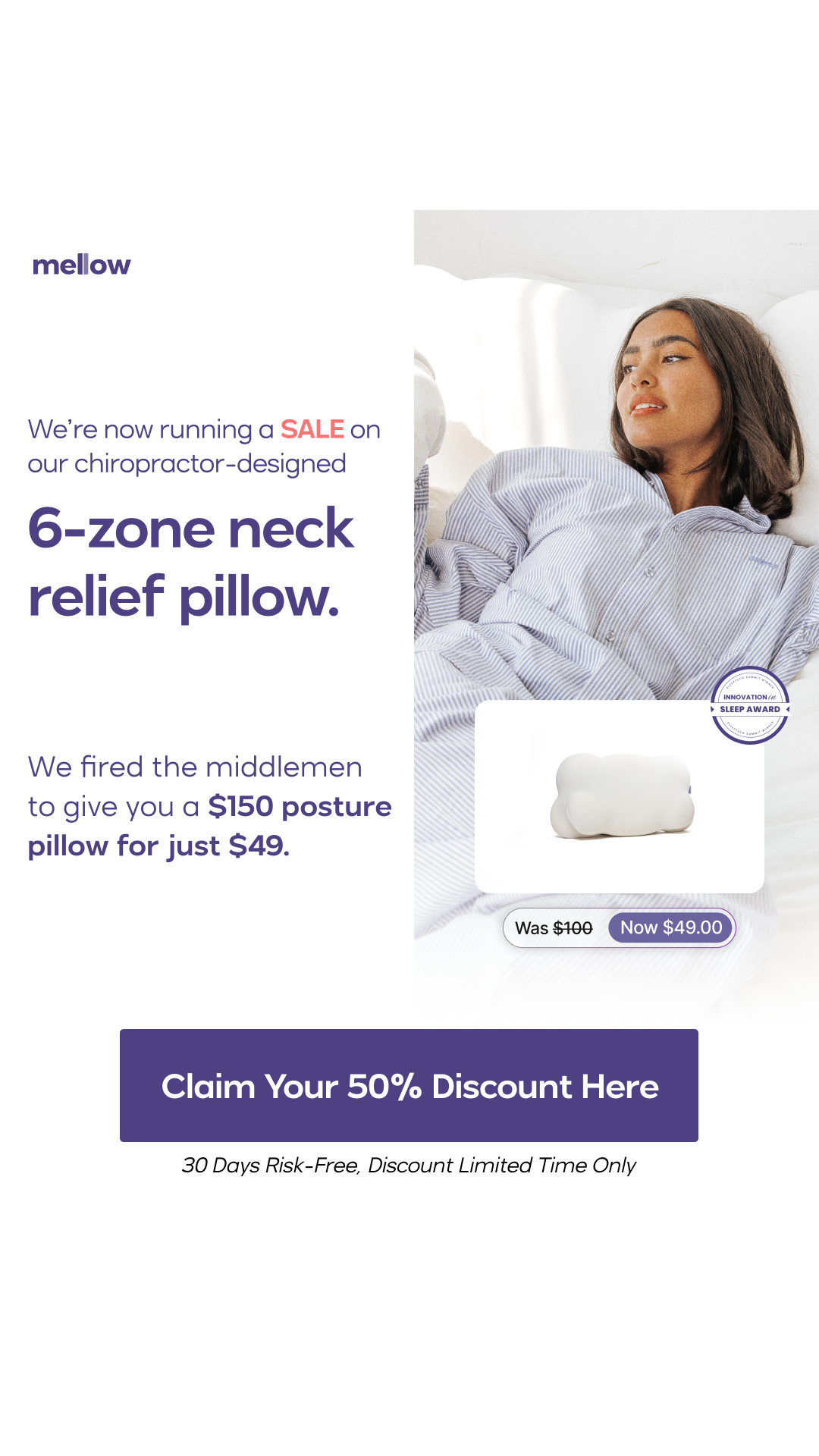Mellow Sleep Facebook ad