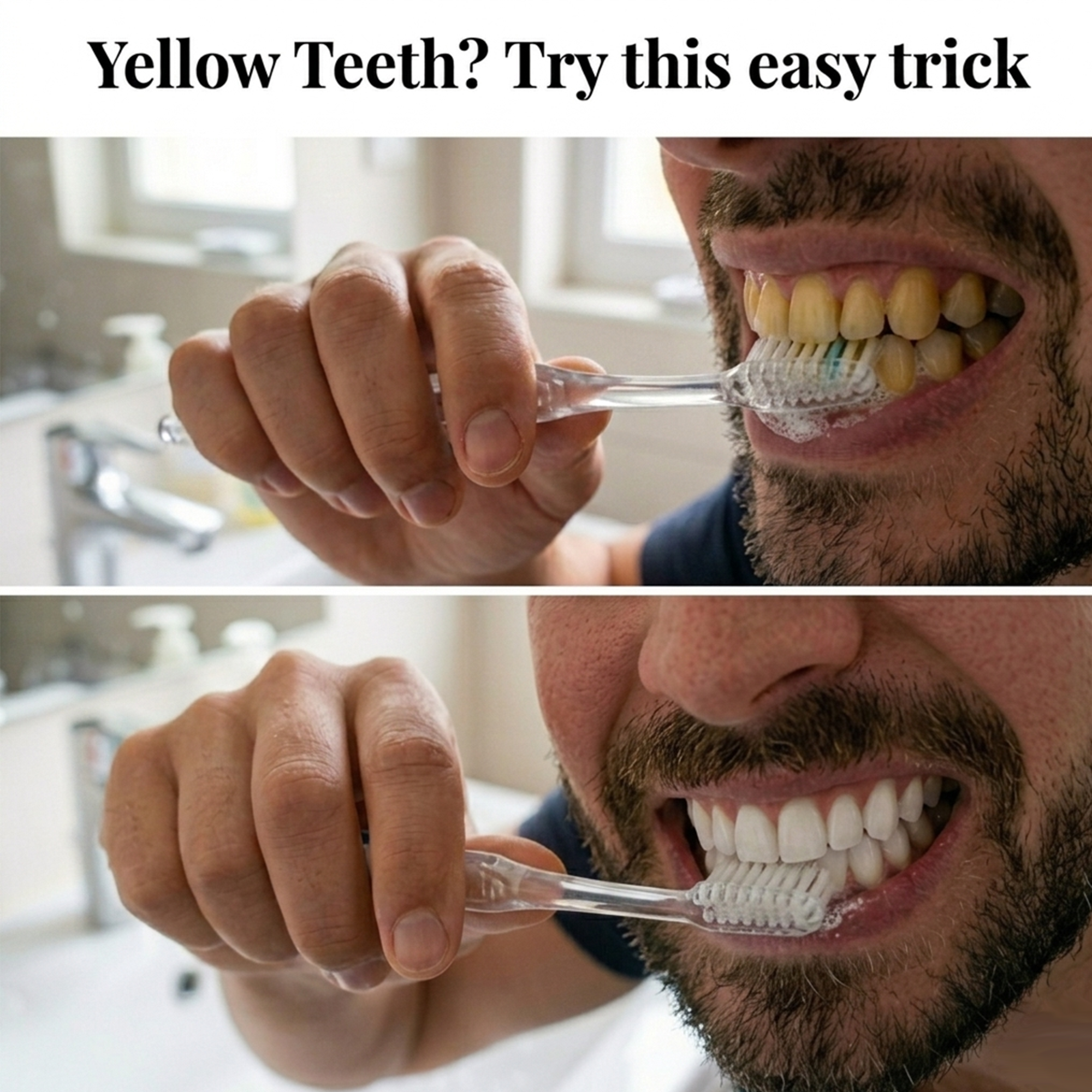 Modern Wellness Journal Facebook ad: Delete Yellow Teeth in 7 Days