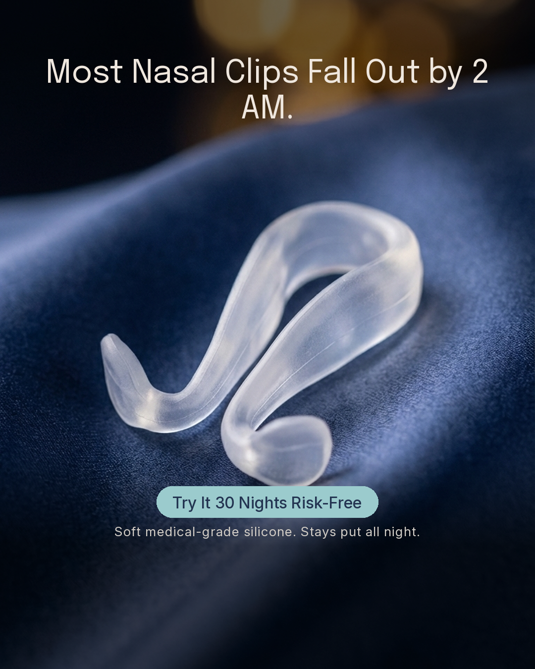SnoreLessNow Facebook ad: Stop Snoring or You Don't Pay