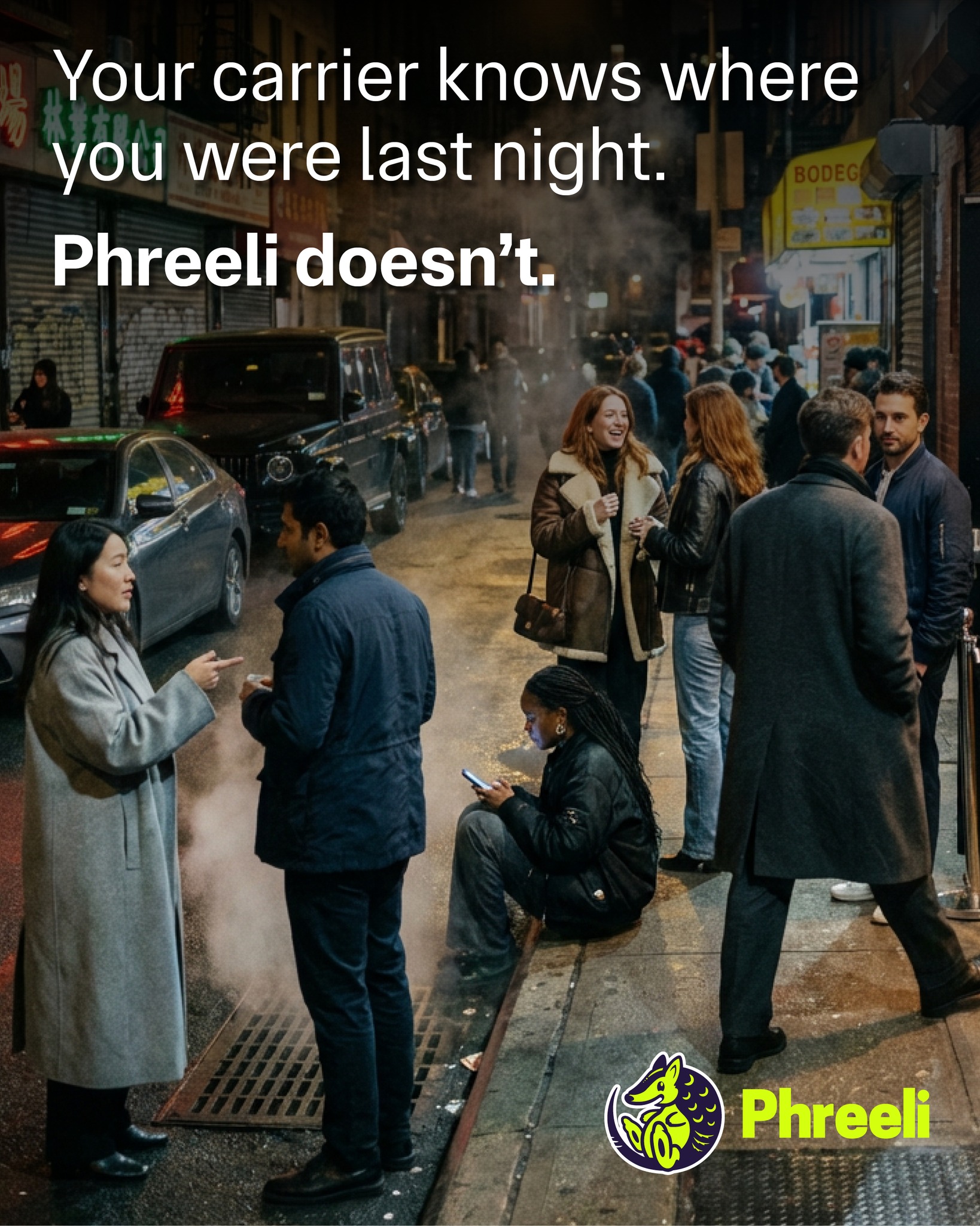 Phreeli Facebook ad: Privacy By Design Wireless | Phreeli