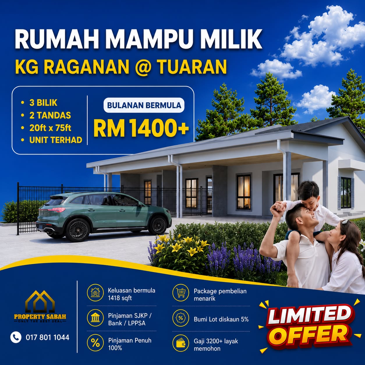 LPPSA Property Sabah Facebook ad: RUMAH MAMPU MILIK UNTUK SEMUA DI TUARAN, ZERO…