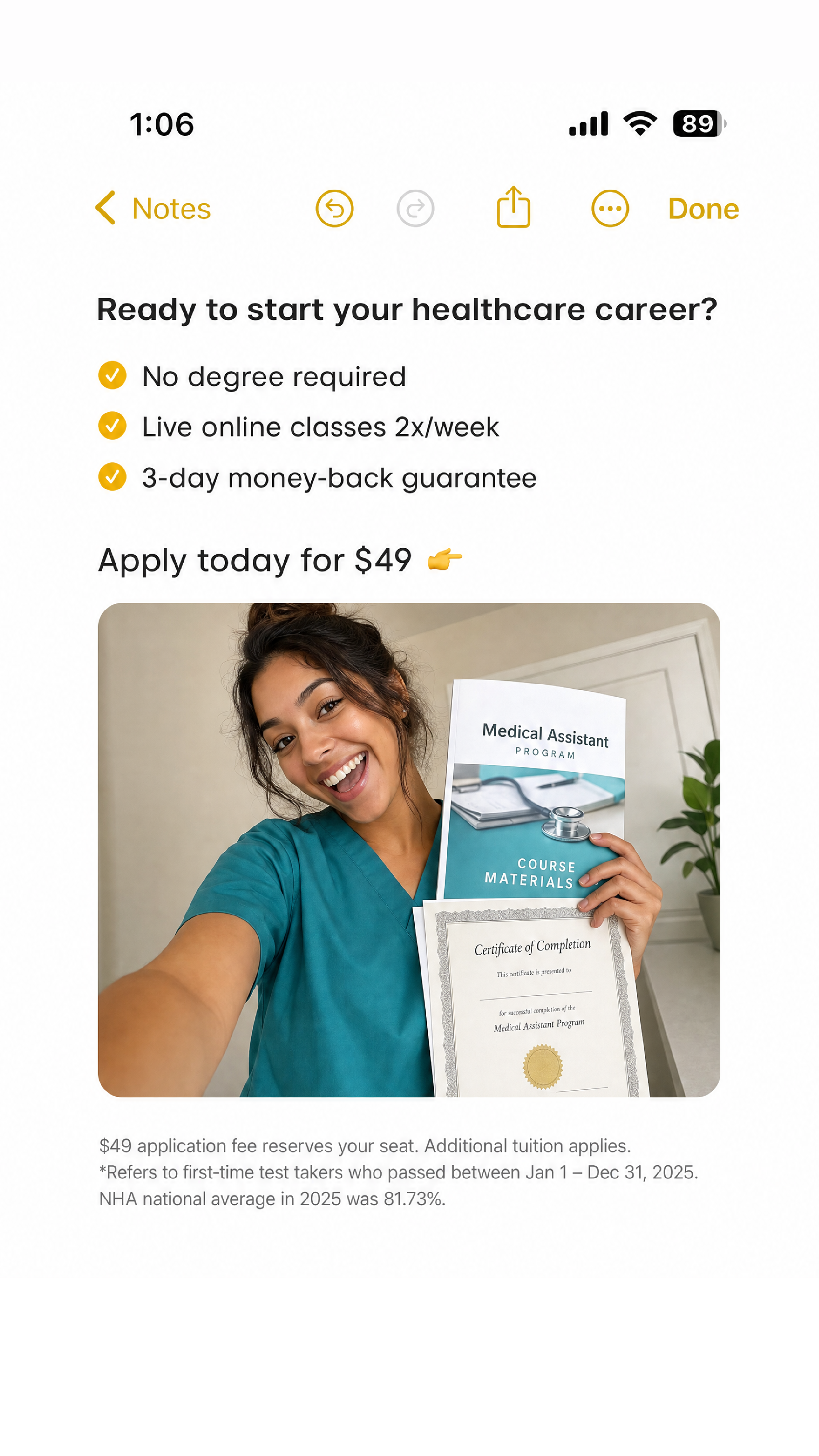 Stepful Facebook ad: Stand out from book-only pre-meds