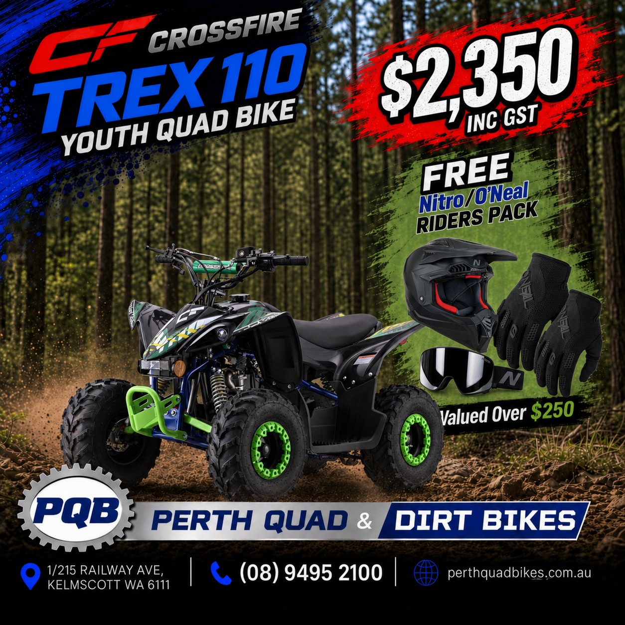 Perth Quad Bikes Facebook ad from Sep 3, 2026