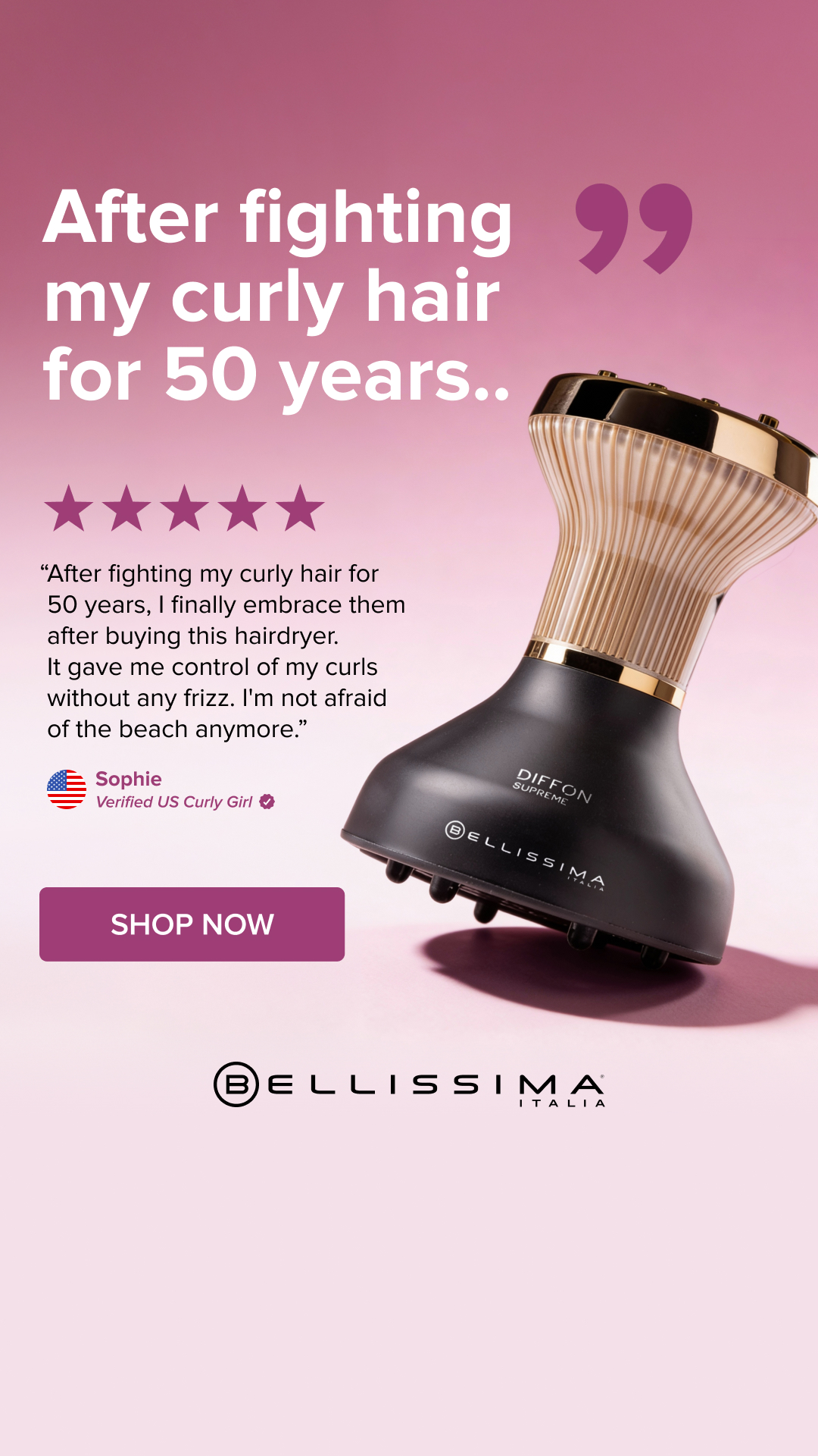 Bellissima Hair Tools Facebook ad