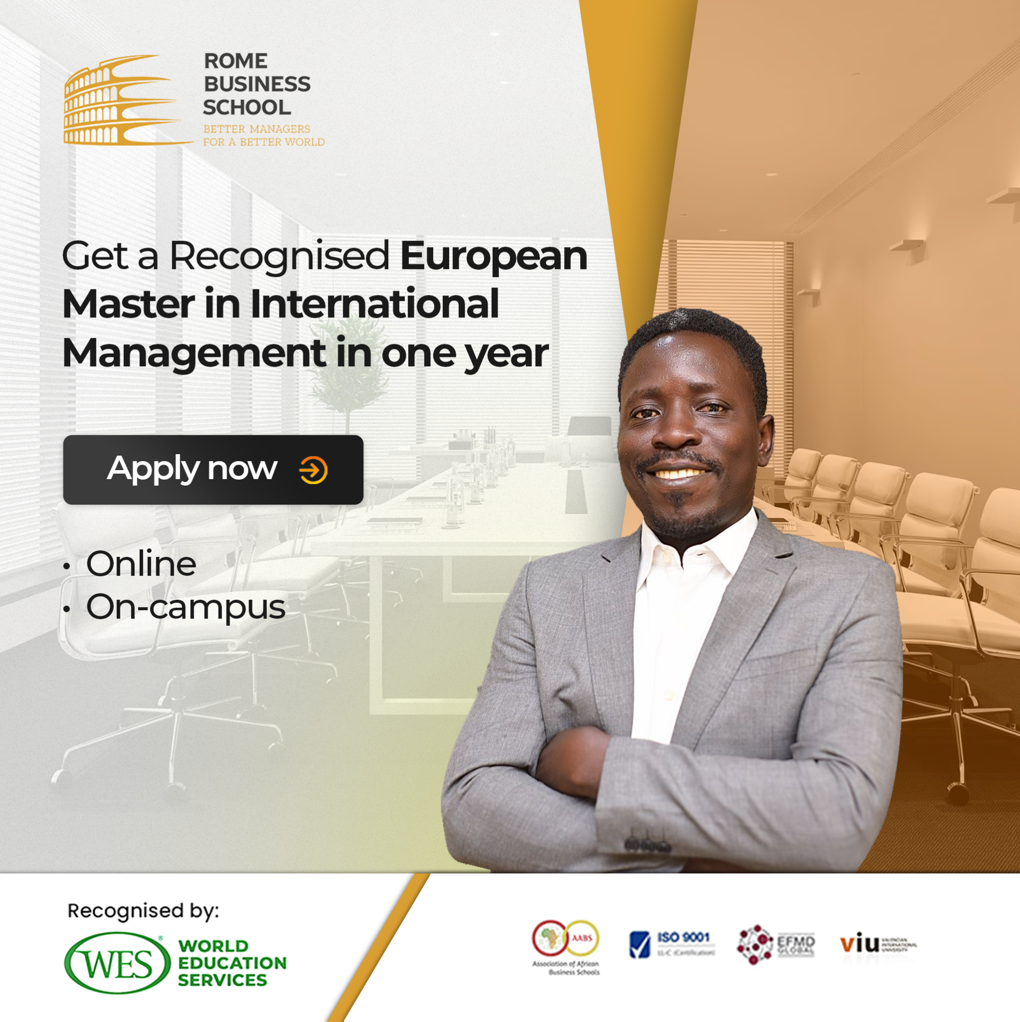 Rome Business School Nigeria Facebook ad