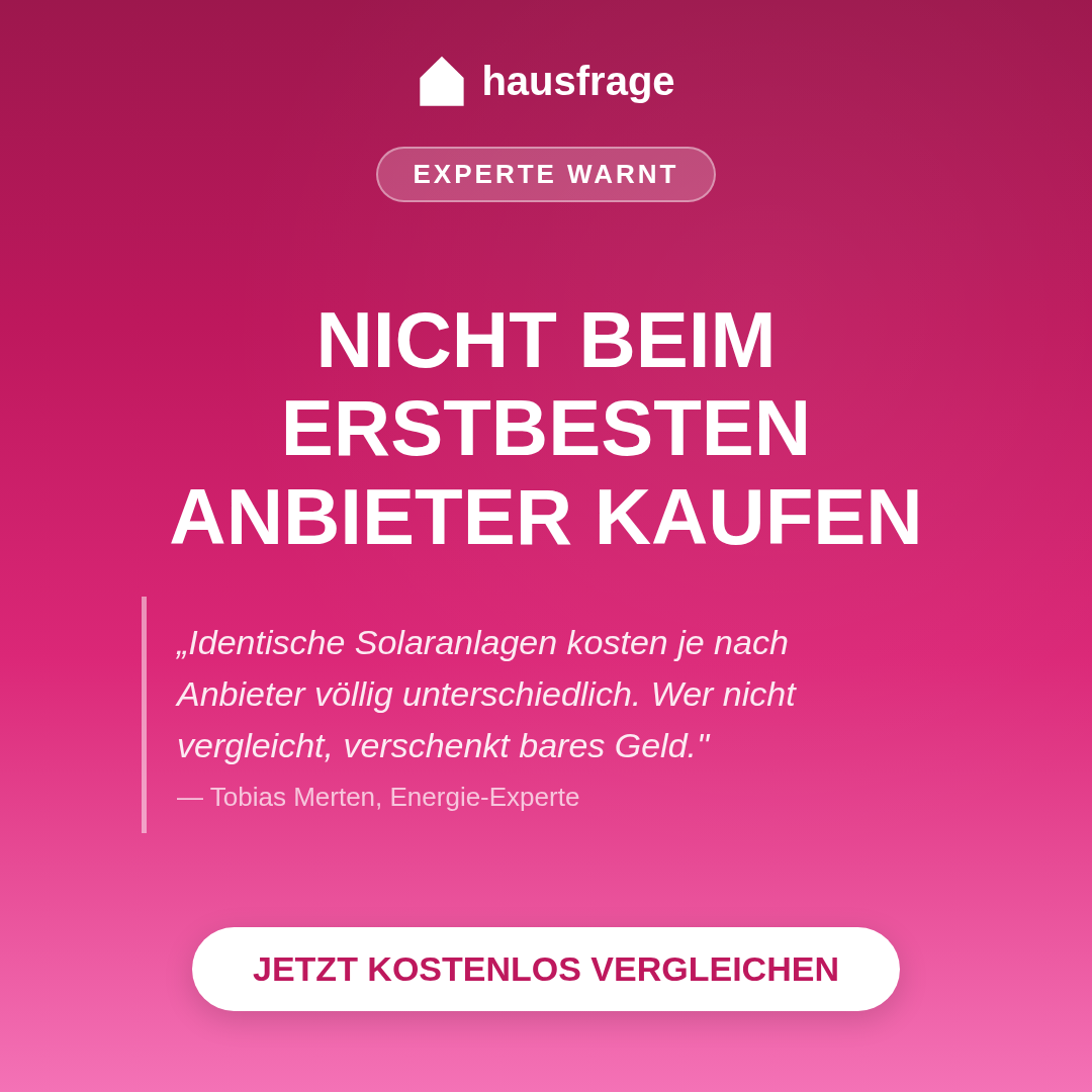 Hausfrage Facebook ad