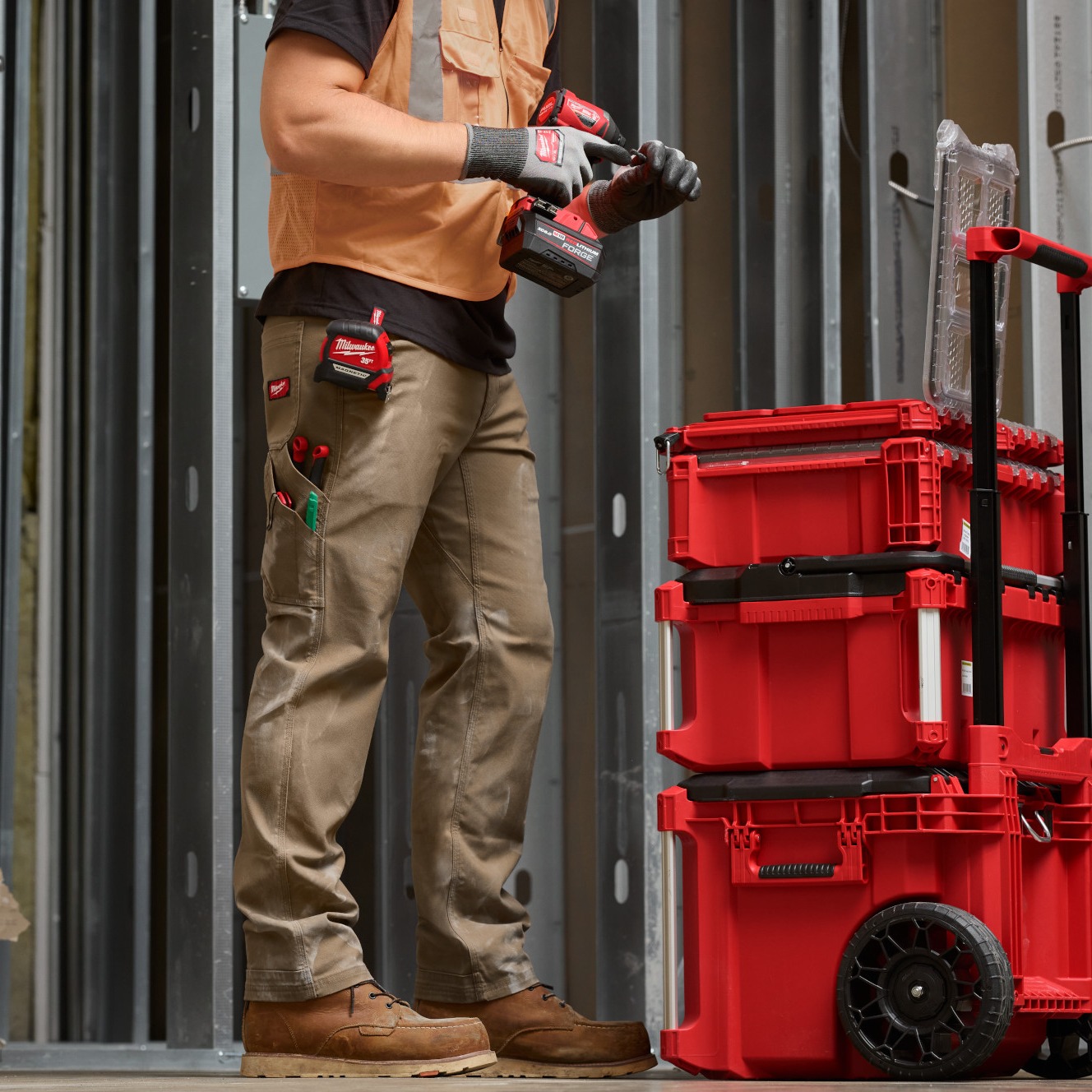 Milwaukee Tool Facebook ad: ✓ Reinforced Pocket-Clip Zones And Kickplate