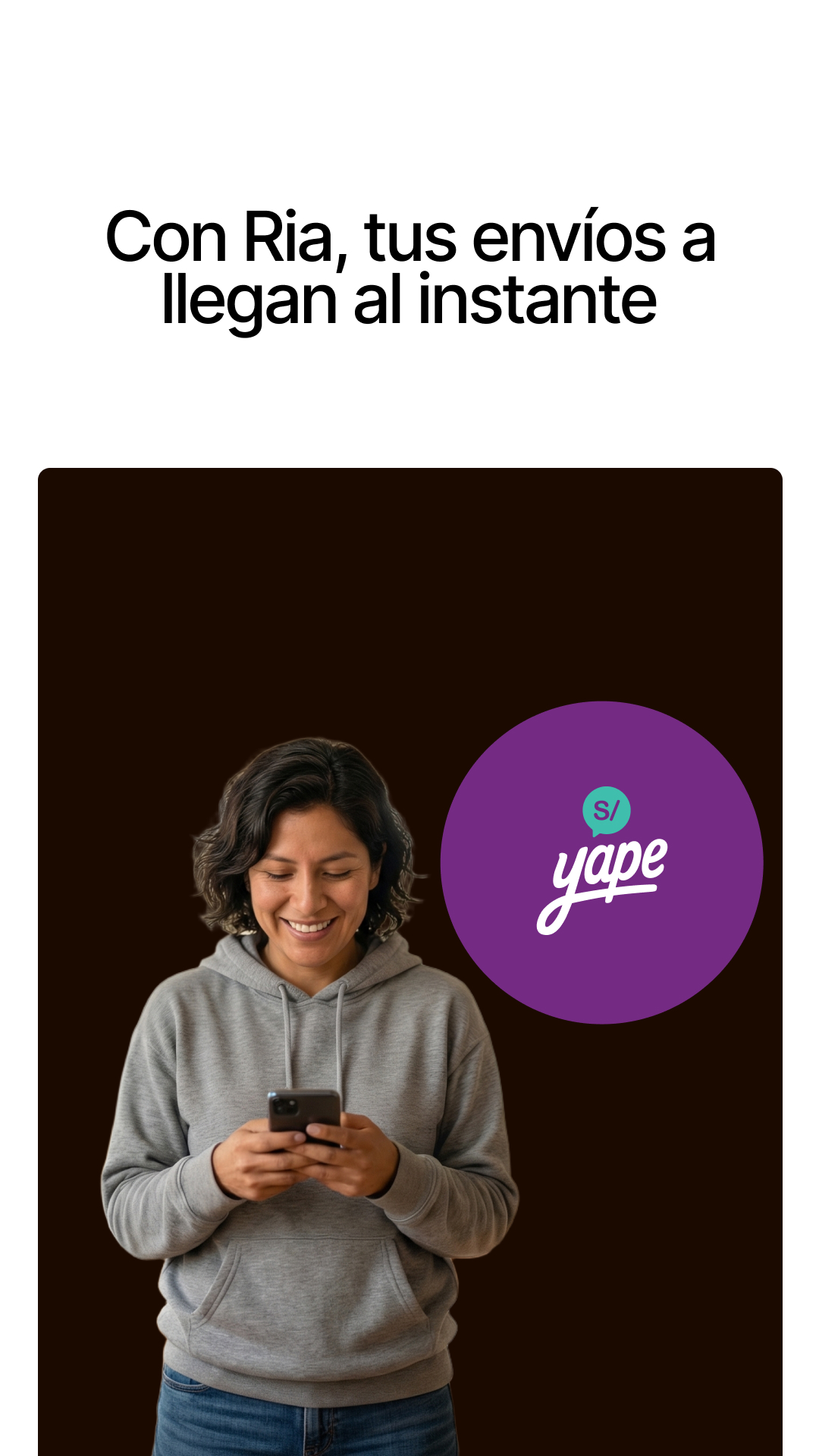 Ria Money Transfer Facebook ad