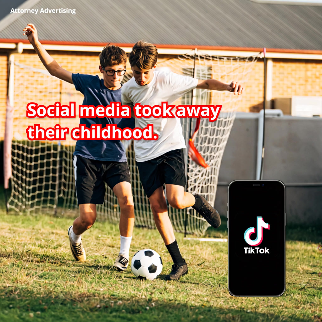 TikTok Addiction Lawyers Facebook ad: Children’s TikTok Harm Lawsuit