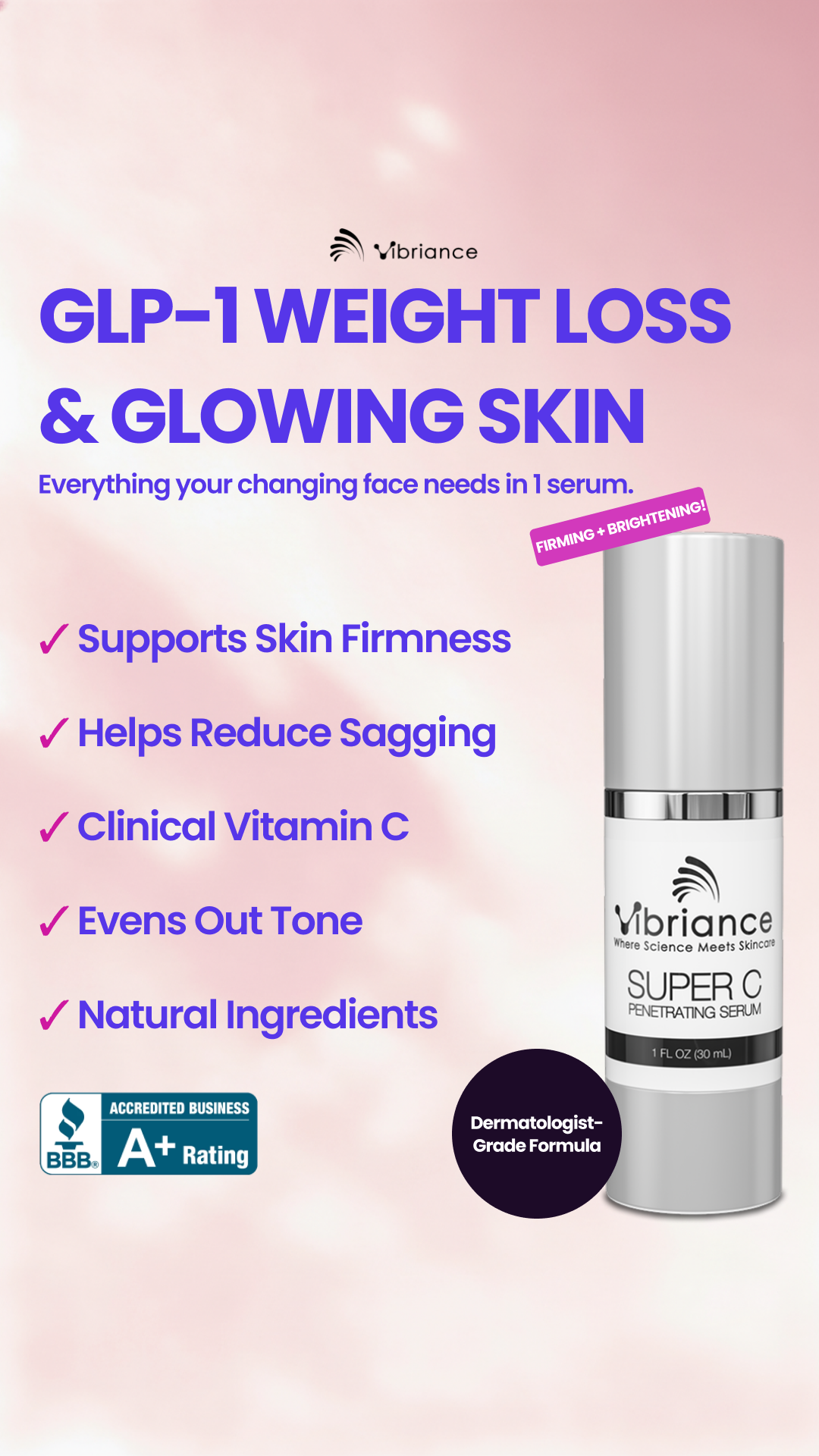 Ageless Beauty Secrets Facebook ad: My daughter said, Mom, you're smiling.