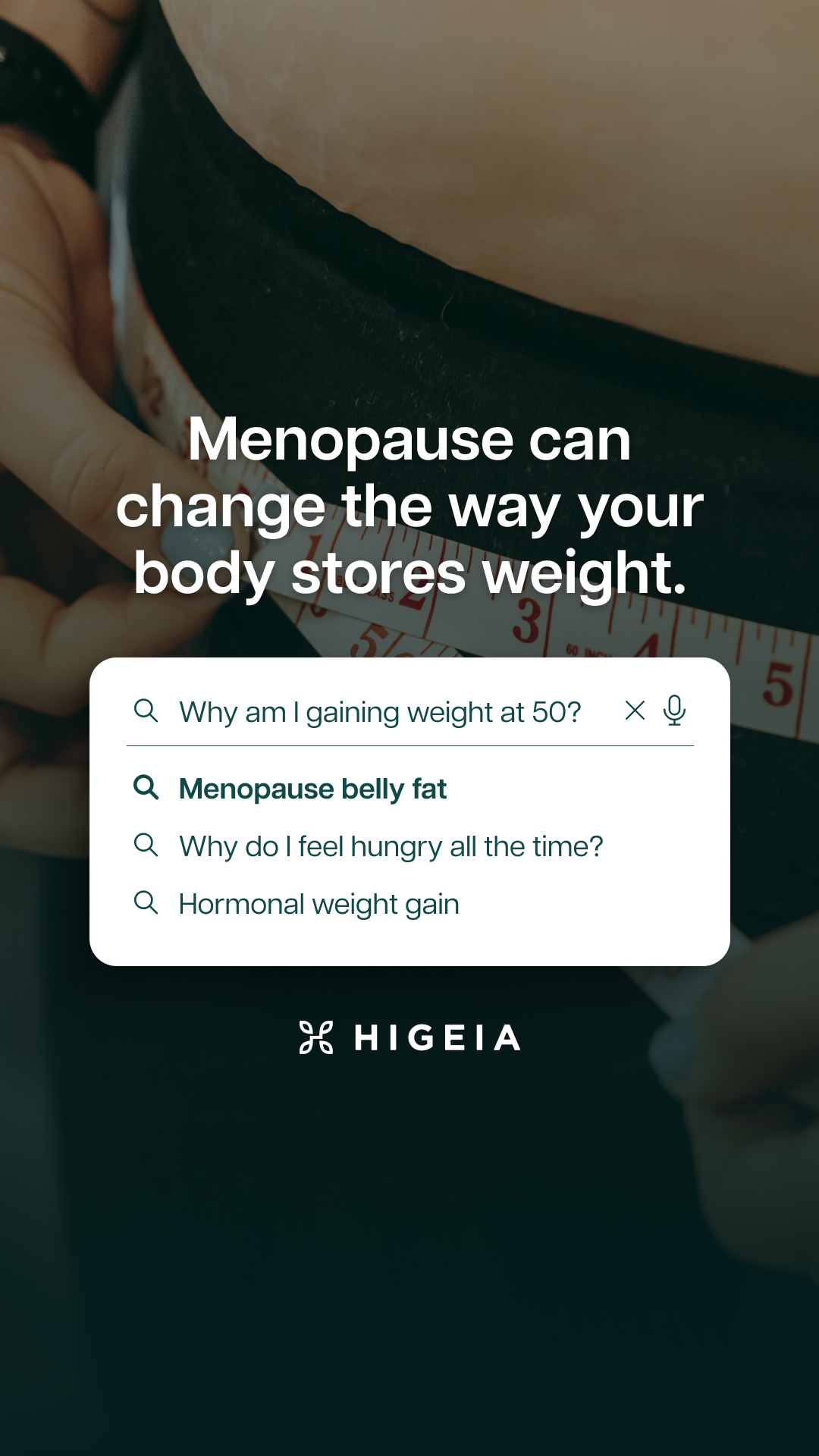 Higeia Facebook ad: Hormones Change Everything