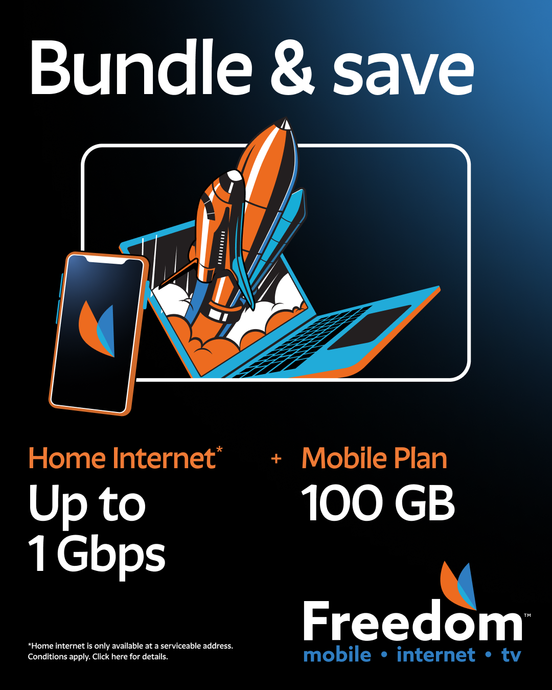 Freedom Mobile Facebook ad
