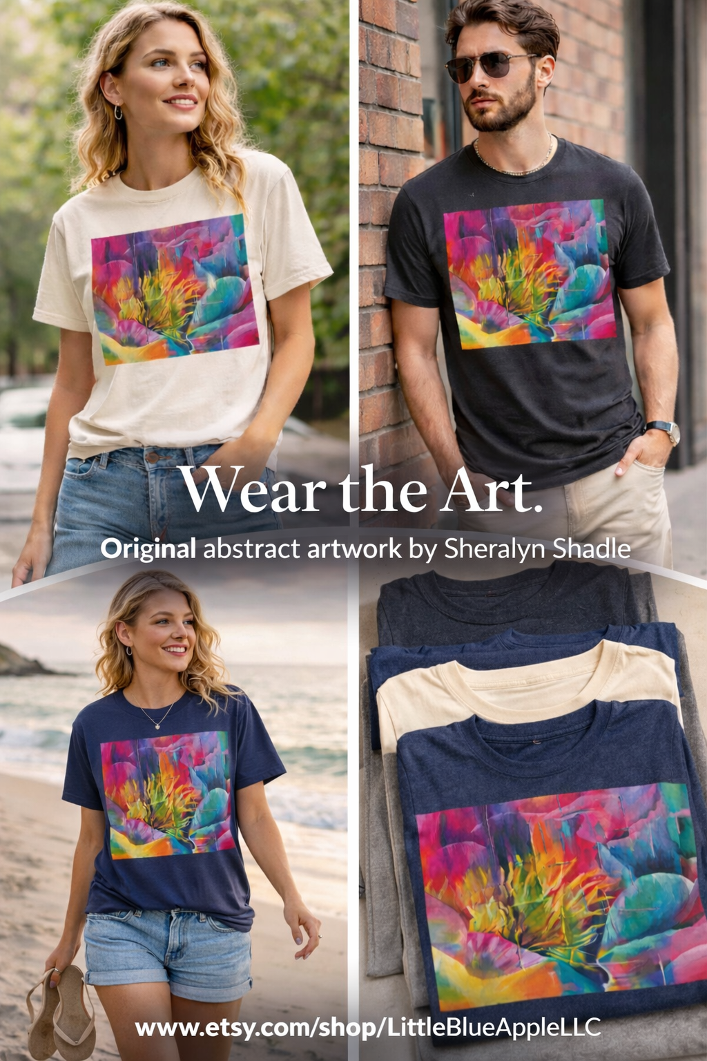 Little Blue Apple Facebook ad: Little Blue Apple | Discover Joyful Art, Shop Now