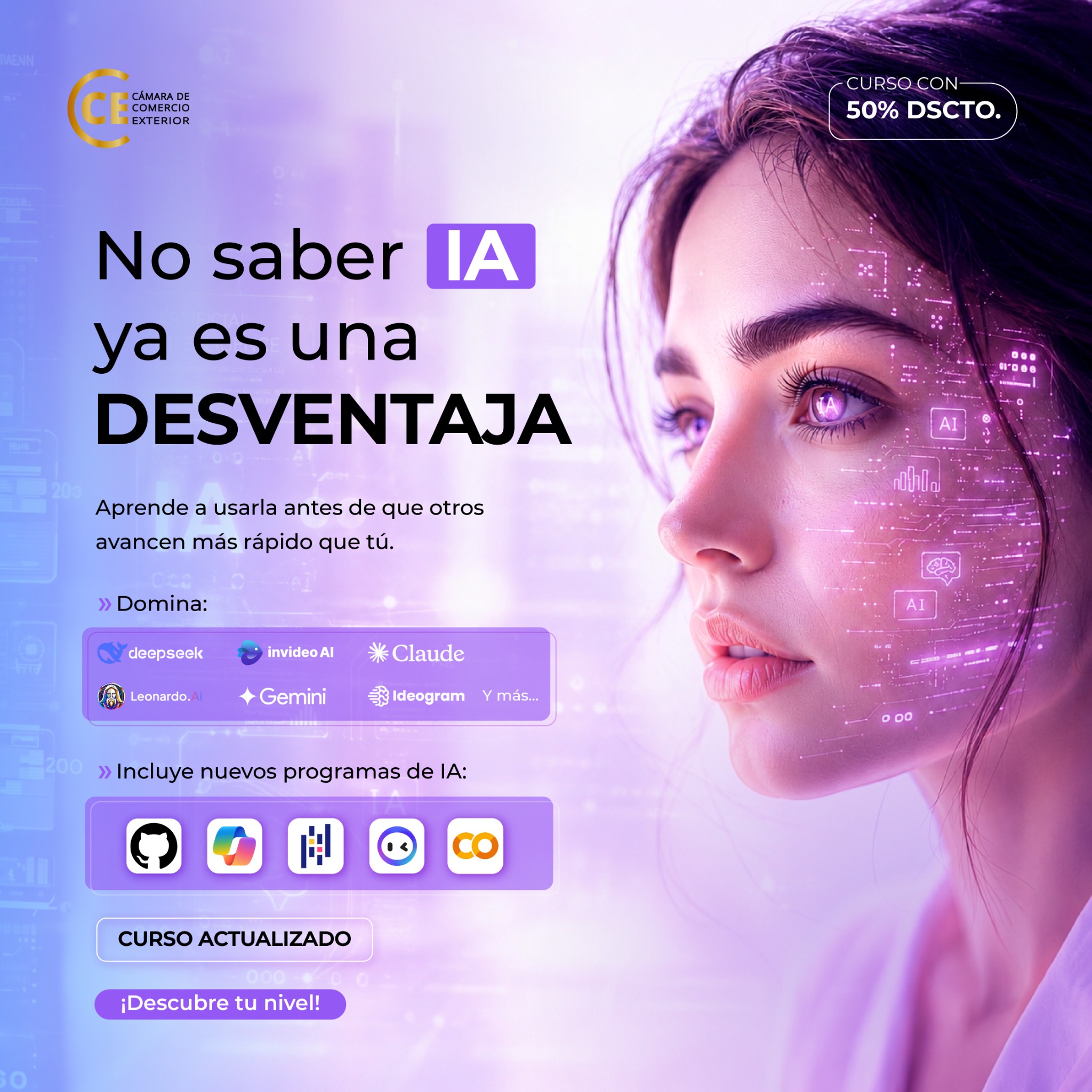 Centro de Innovación - Cámara de Comercio Exterior Facebook ad: Solicita información