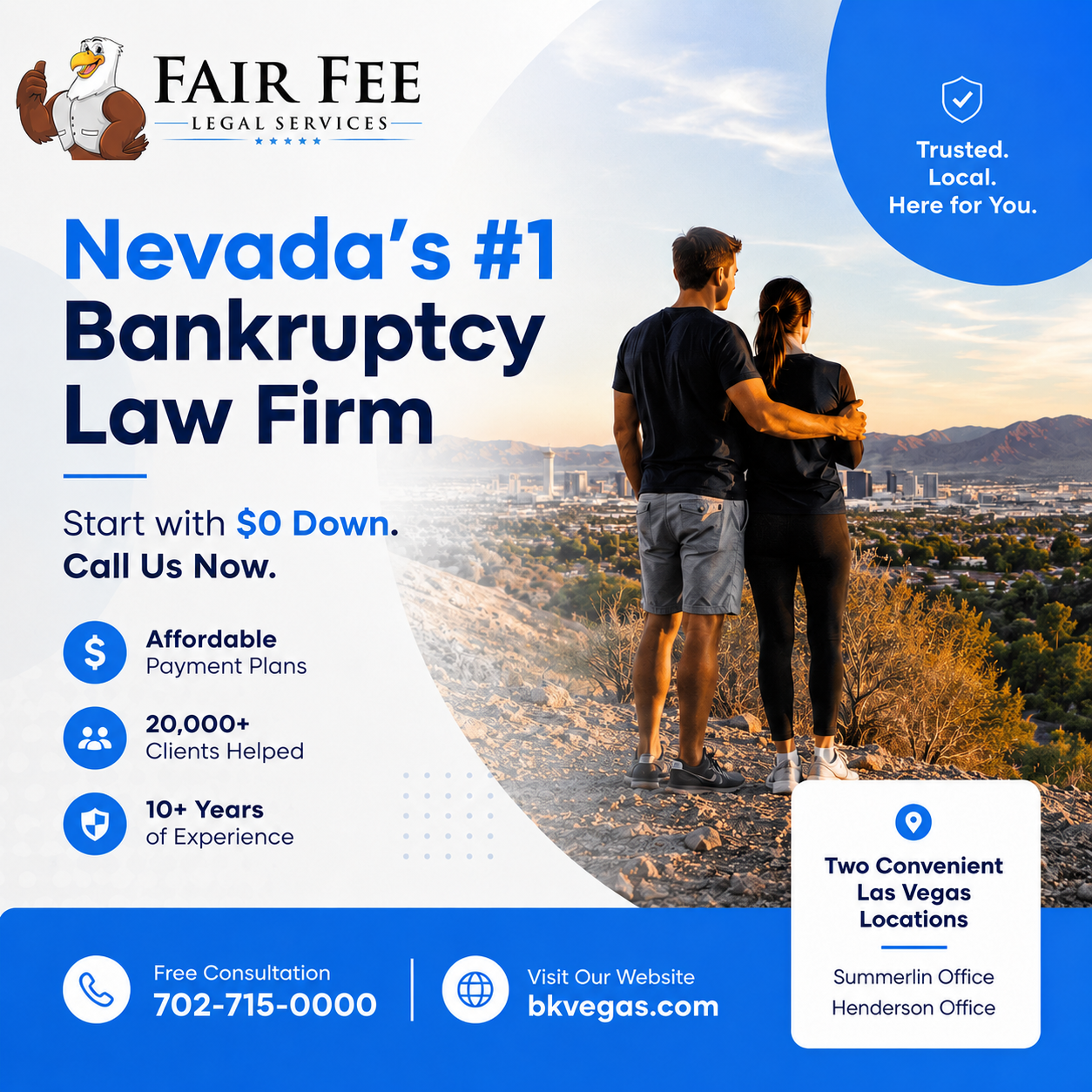 Fair Fee Legal Services Facebook ad: Nevada’s #1 Bankruptcy Firm