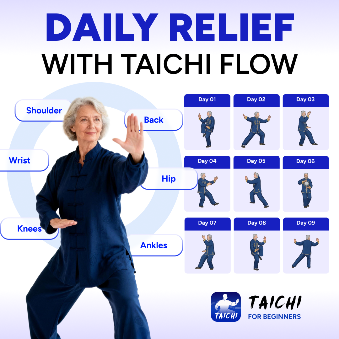 Tai Chi for Beginners at Home Facebook ad: Move Without Pain in 30 Days