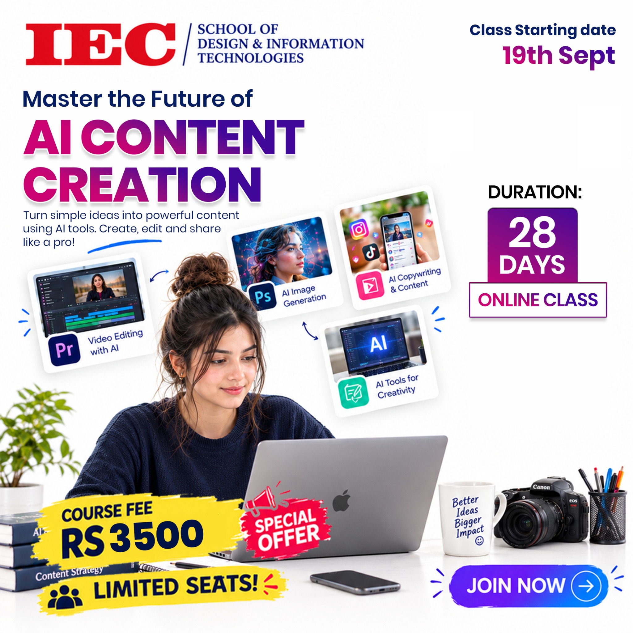 IEC School Of Design & Information Technologies Facebook ad