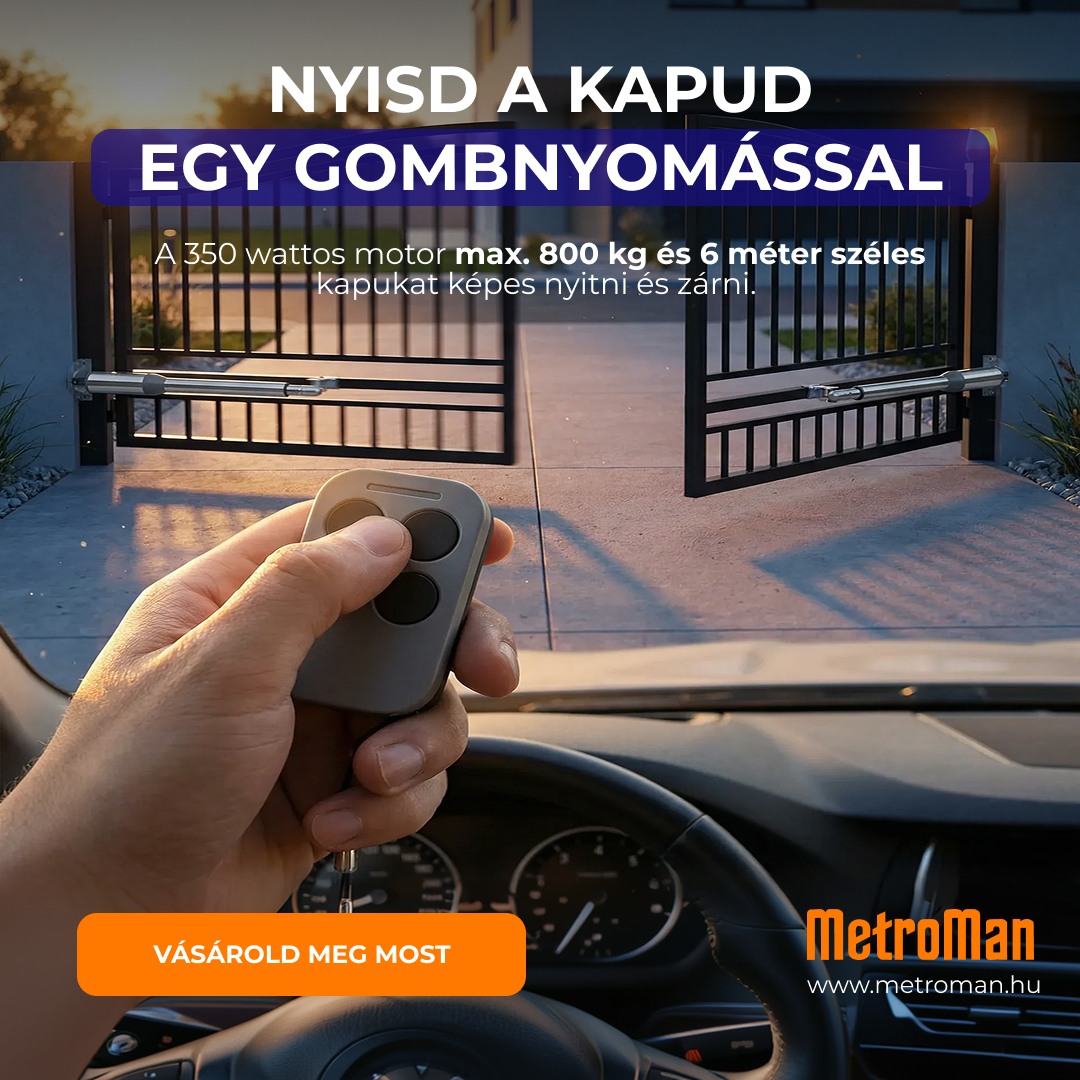 Metroman műszaki üzlet és webáruház Facebook ad: Kapunyitó szett teljes vezérléssel
