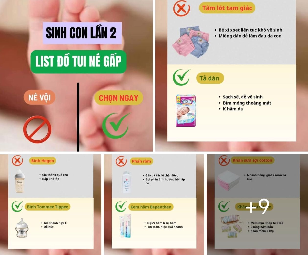 Mẹ Bỉm Review Facebook ad: List đồ tui né gấp nếu sinh con…