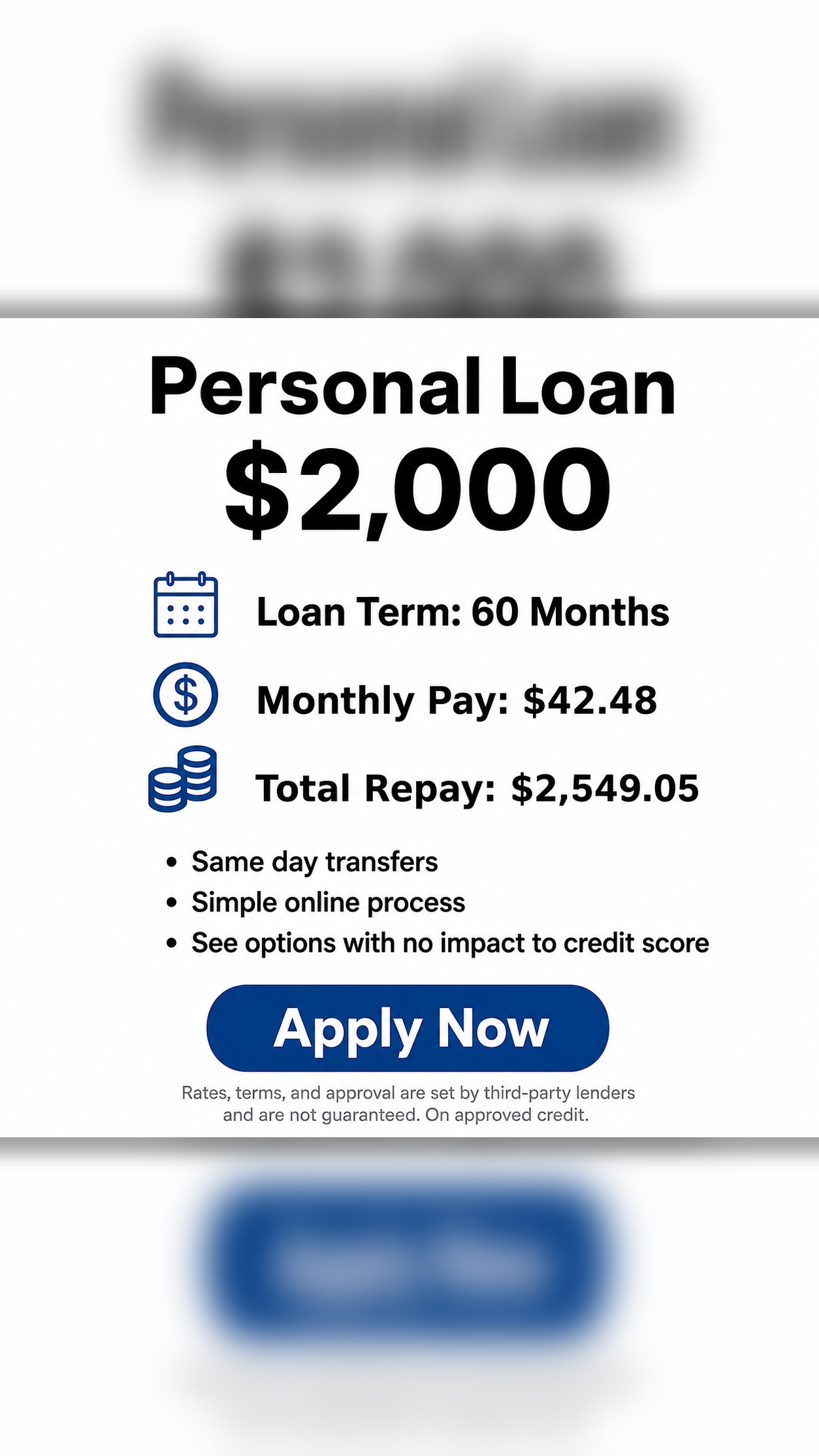 Loans Canada Facebook ad: Get Personal Loan Options - No Credit Score Risk