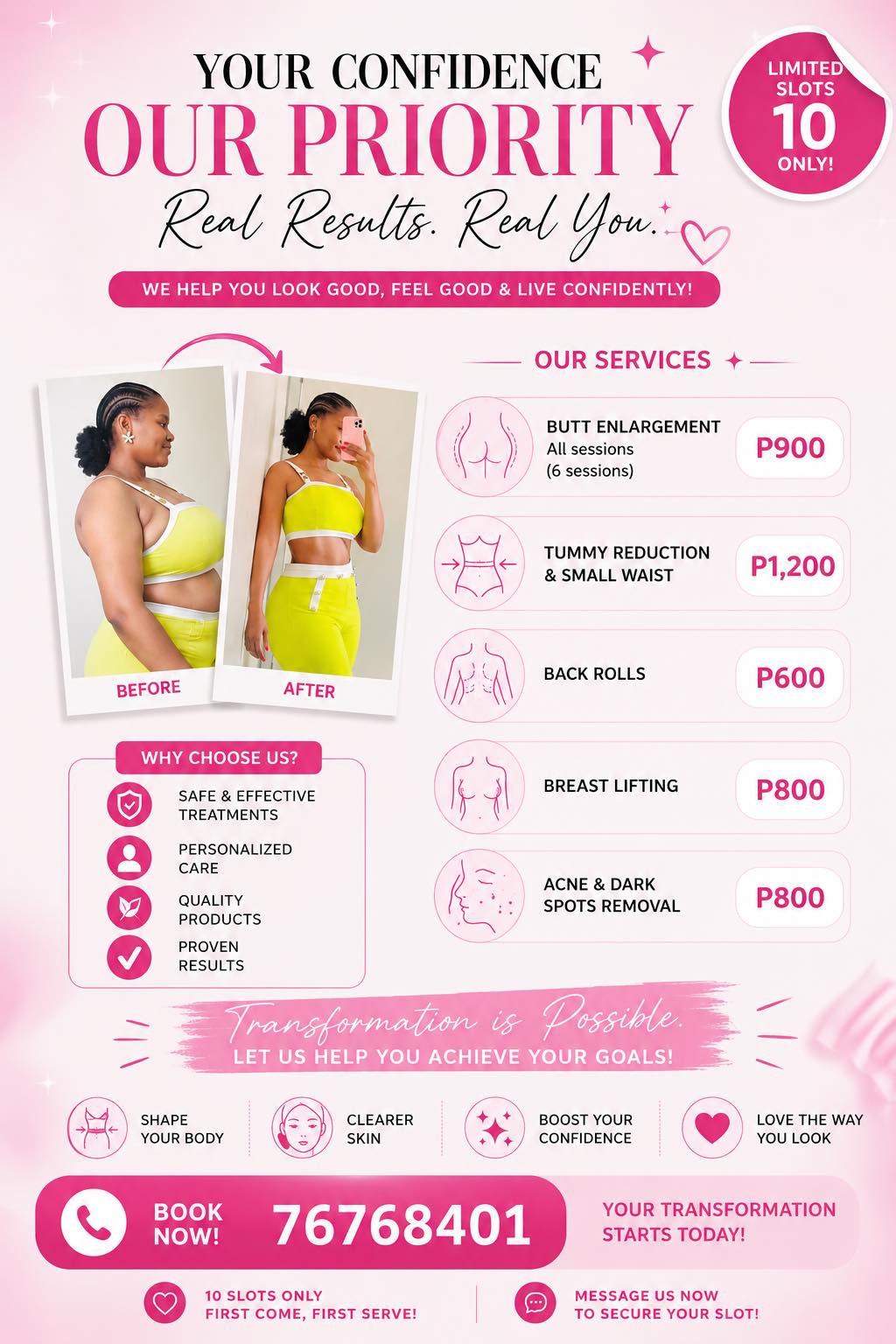 Kaylux Organic Skincare Product. Facebook ad: Small waist and tummy reduction promo!
