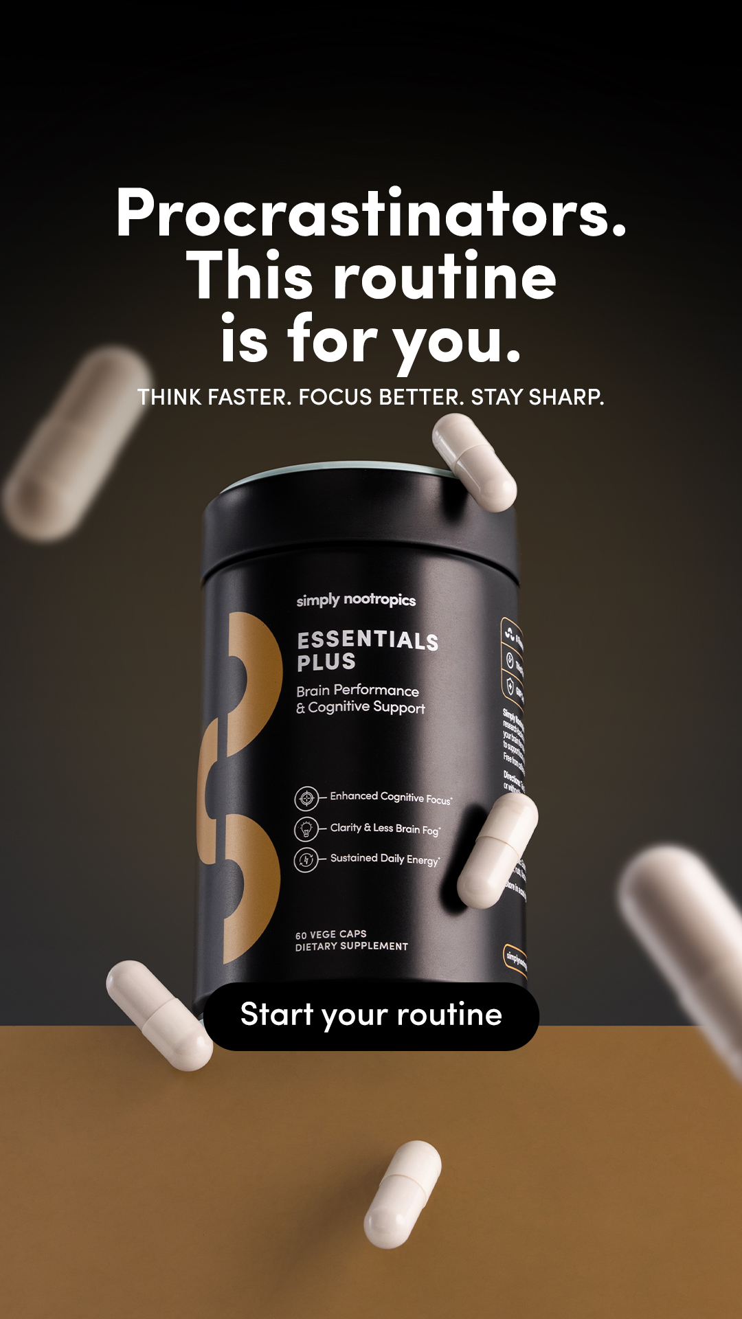 Simply Nootropics Facebook ad