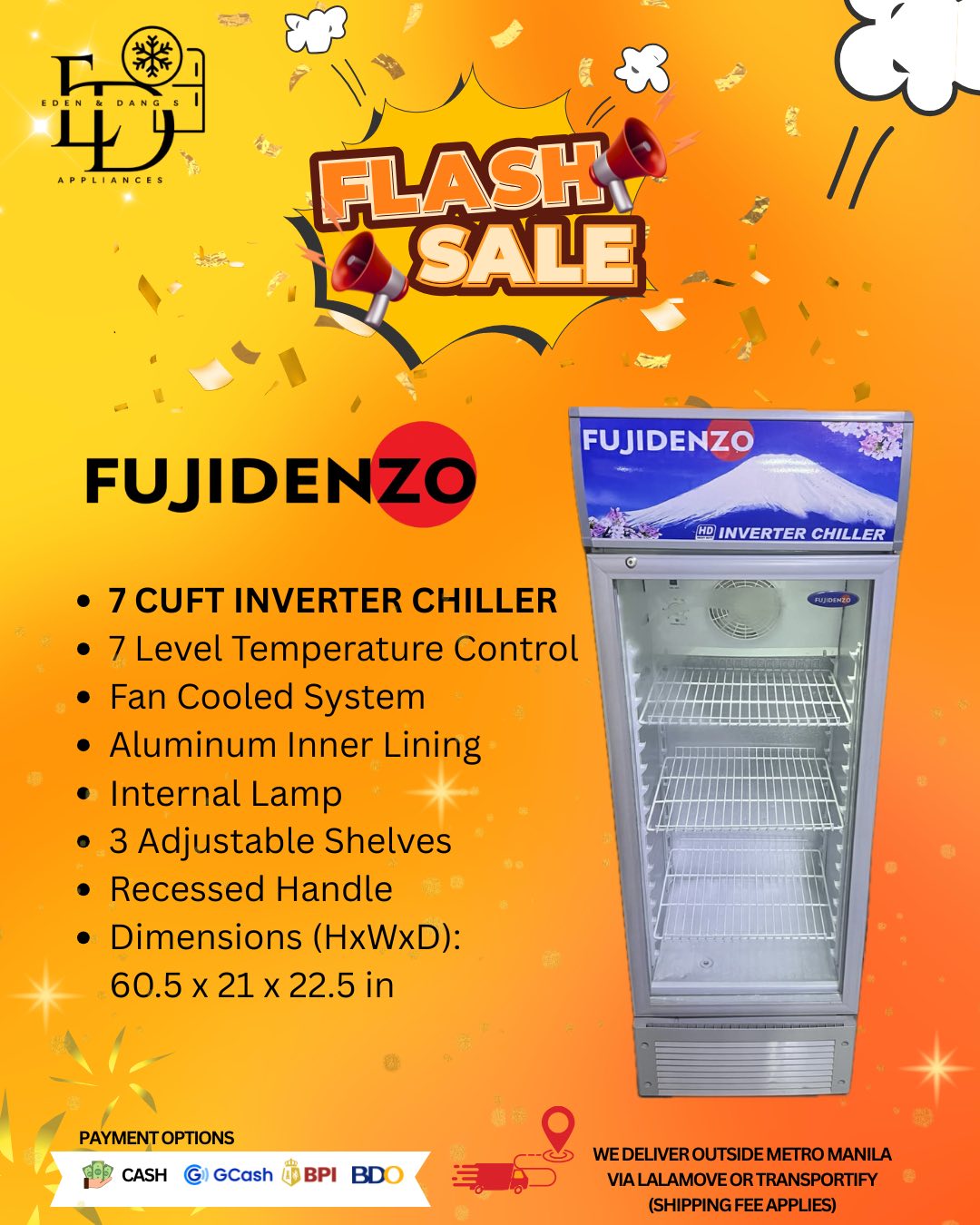 Eden & Dang’s Appliances Facebook ad: FLASH SALE ALERT!