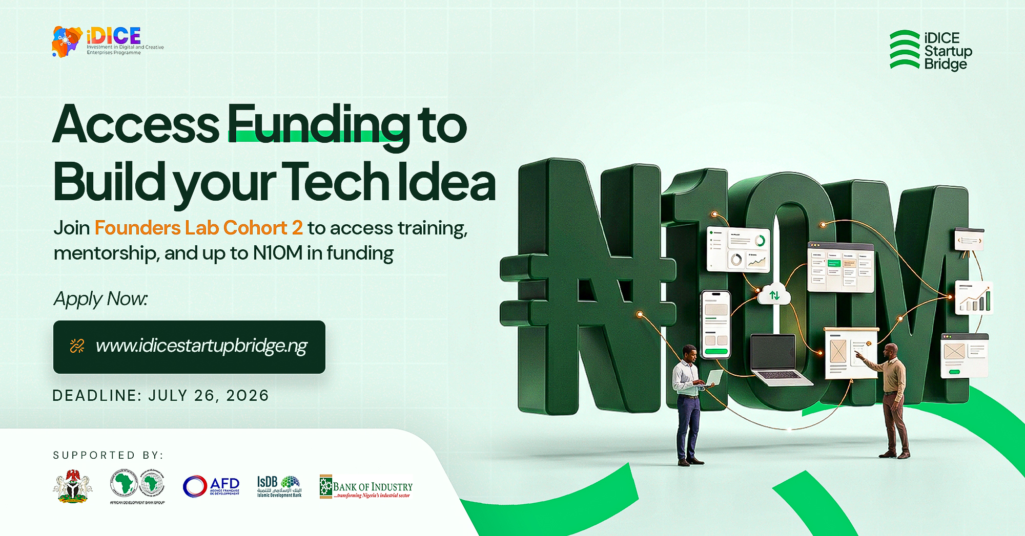 IDICE Startup Bridge Facebook ad
