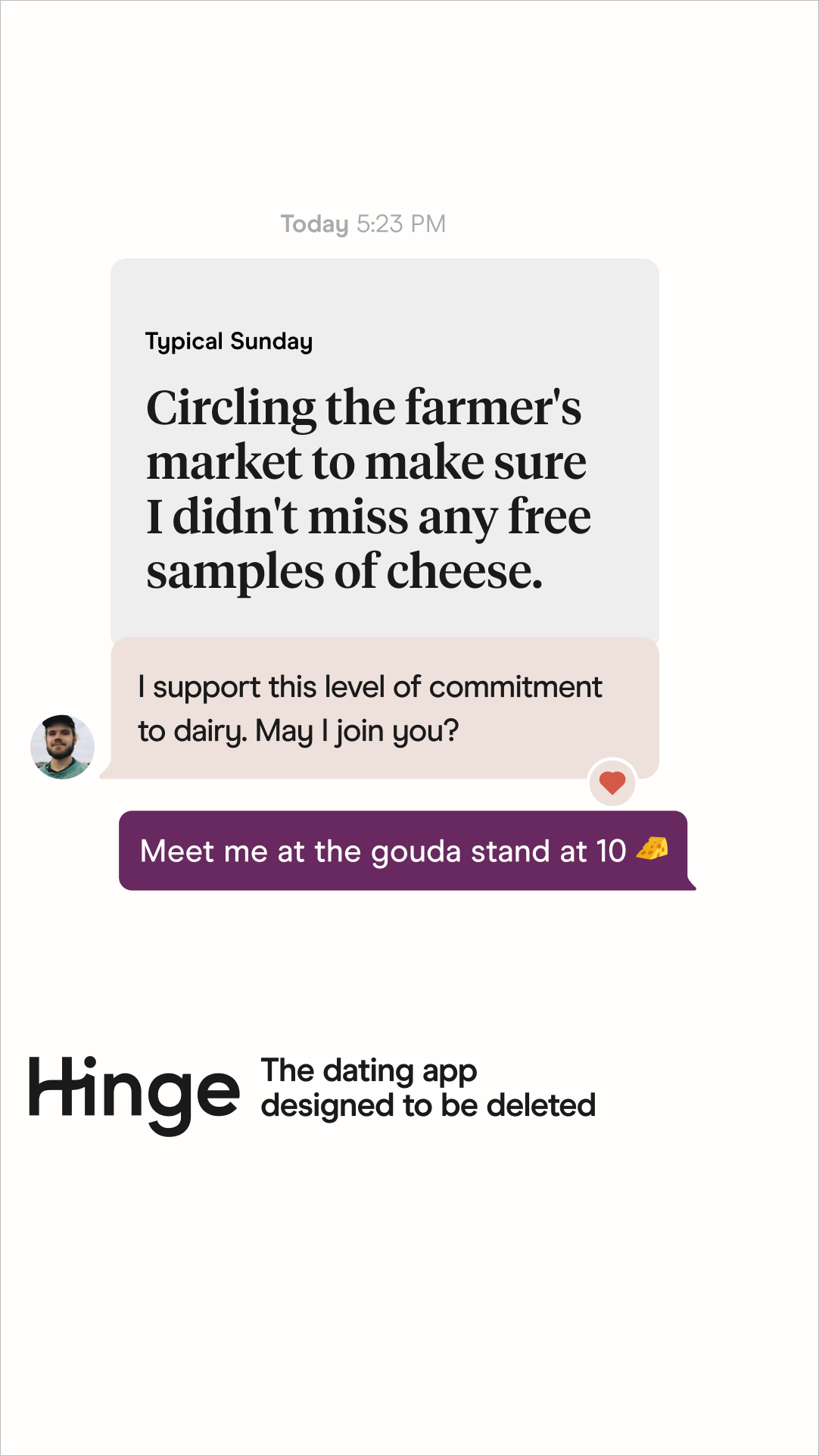 Hinge Facebook ad