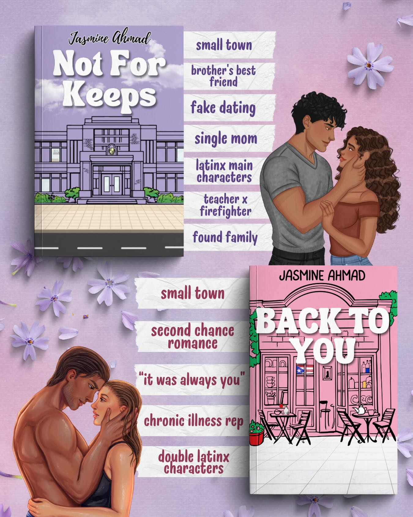 Authorjasmineahmad Facebook ad: Back To You & Not For Keeps are…