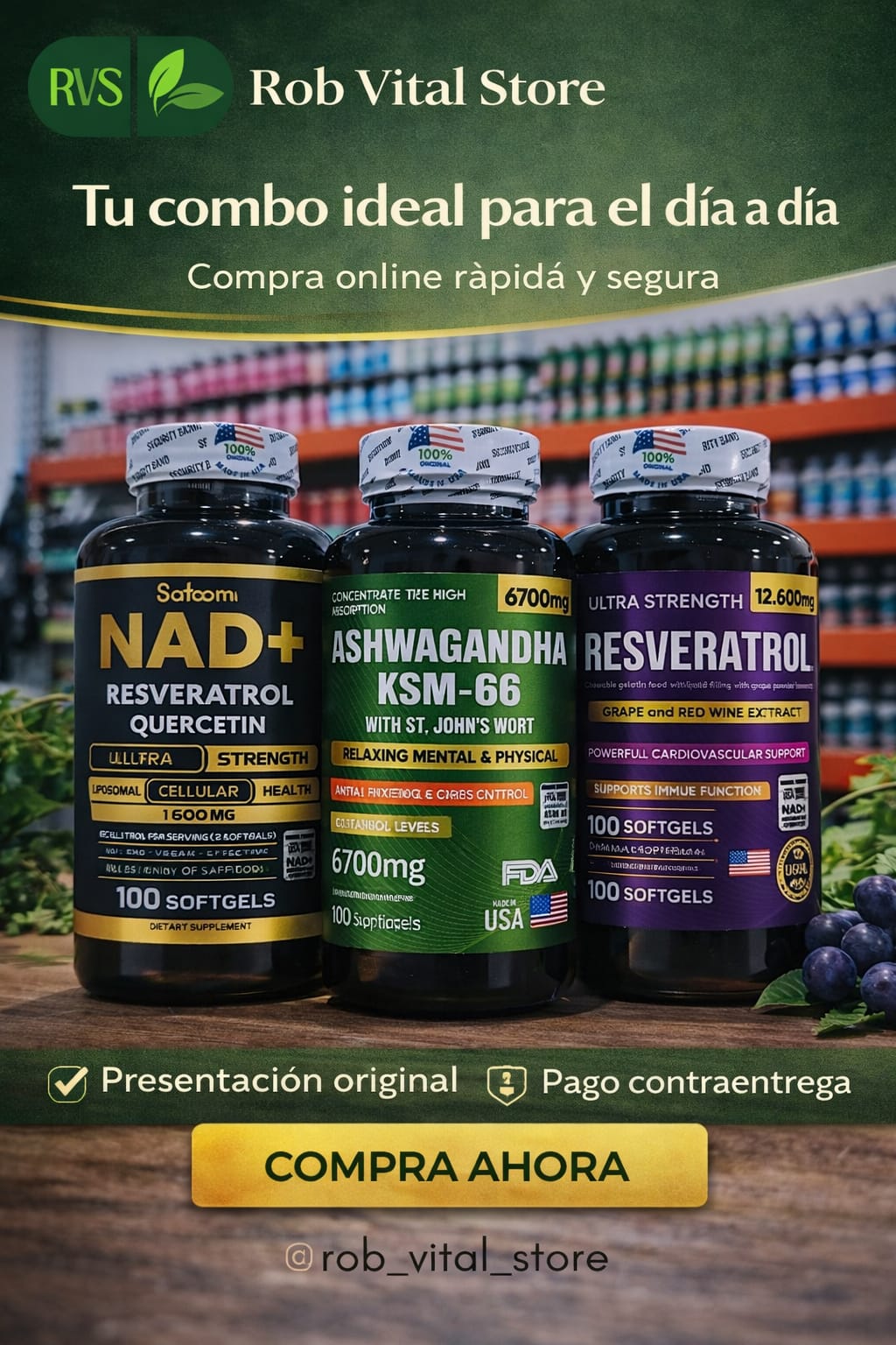 Rob vital Store Facebook ad: Pago Contraentrega