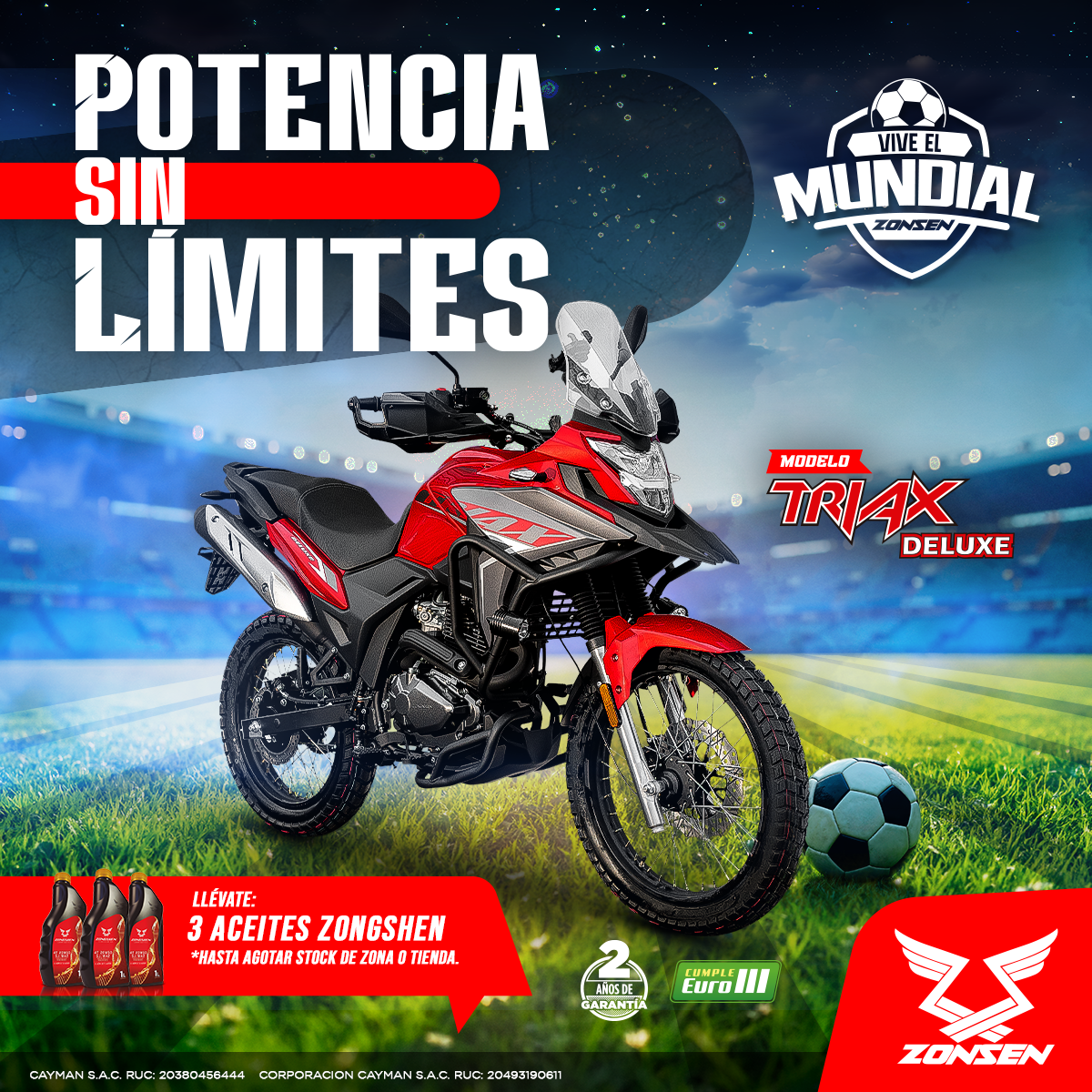 Motocicletas Zonsen Perú Facebook ad: Zongshen ahora es ZONSEN Contacta desde tu provincia…