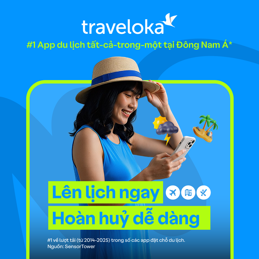 Traveloka Vietnam Facebook ad from May 21, 2026