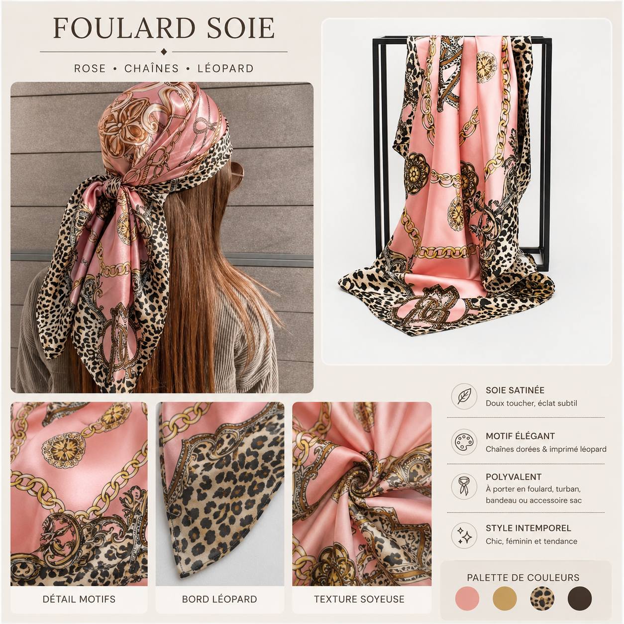 Bõ & Chic Facebook ad: ARRIVAGE, FOULARDS TENDANCE