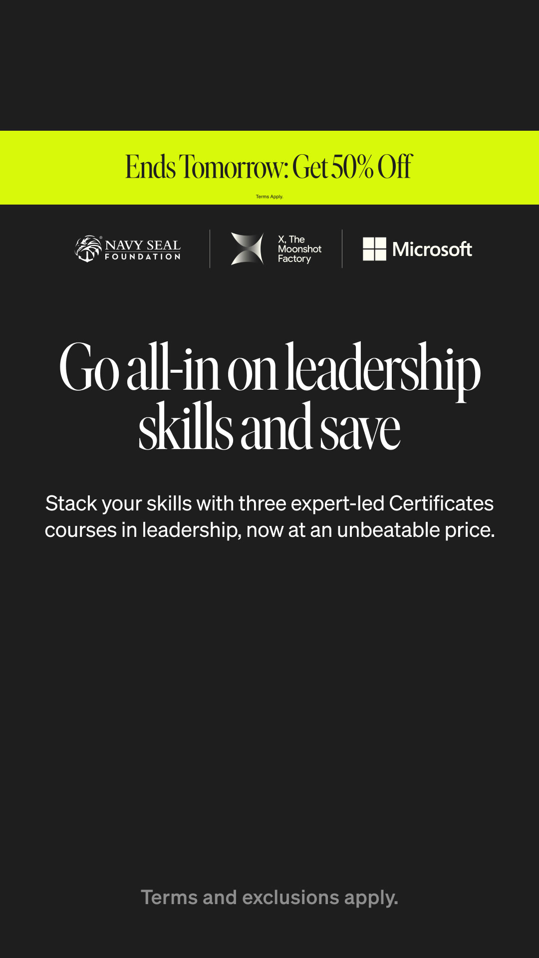 MasterClass Facebook ad