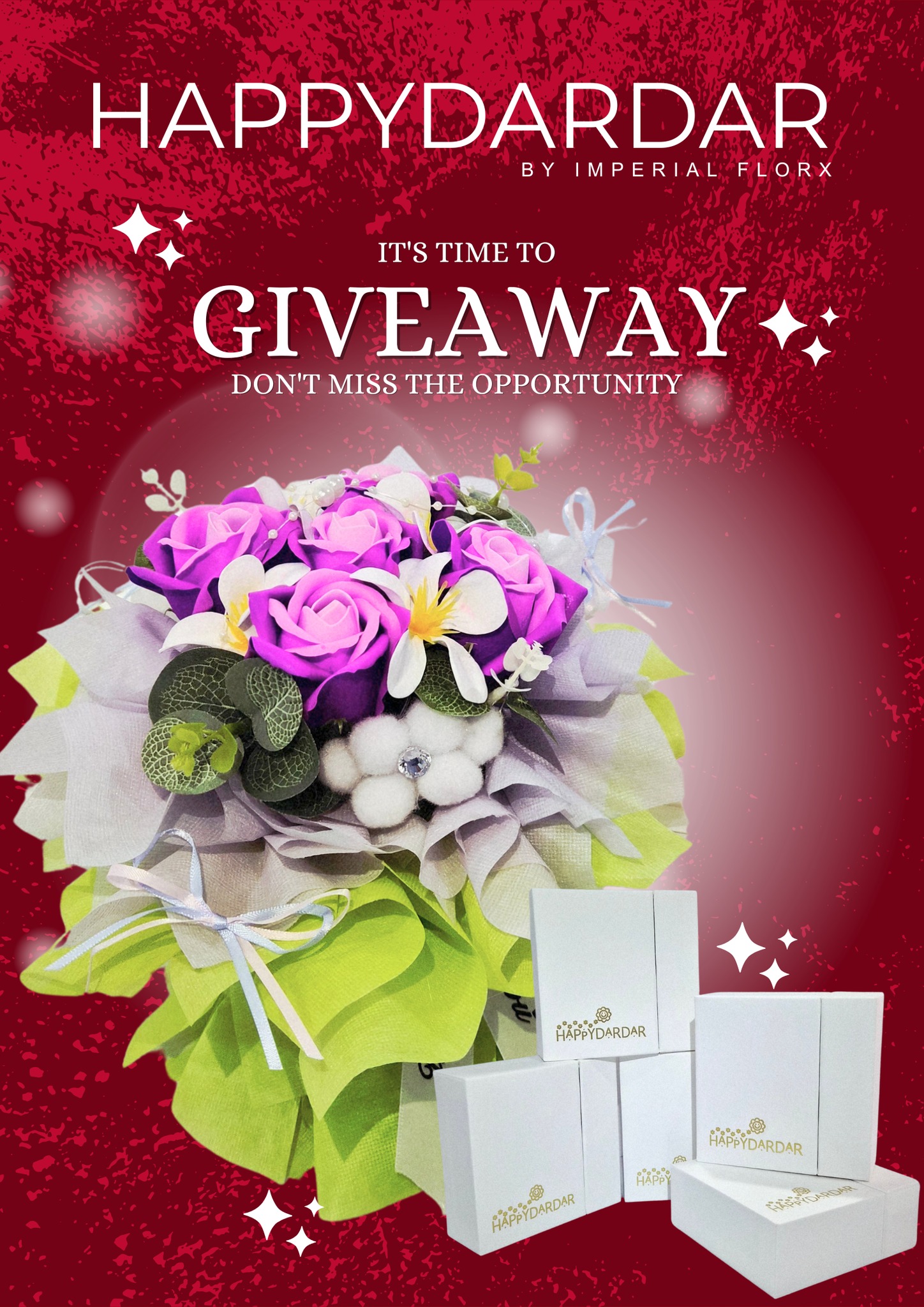 Happydardar Facebook ad: GIVEAWAY ALERT: Unbox Happiness with Happydardar!