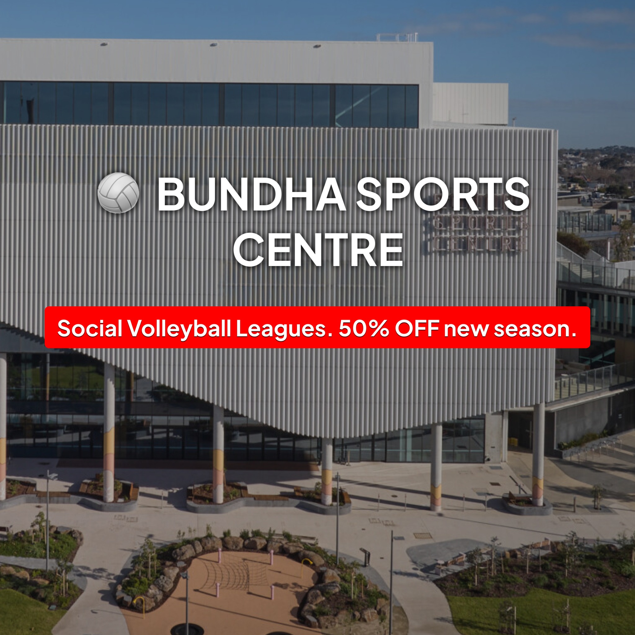 Social Sport Facebook ad: Volleyball is coming to Fitzroy North!