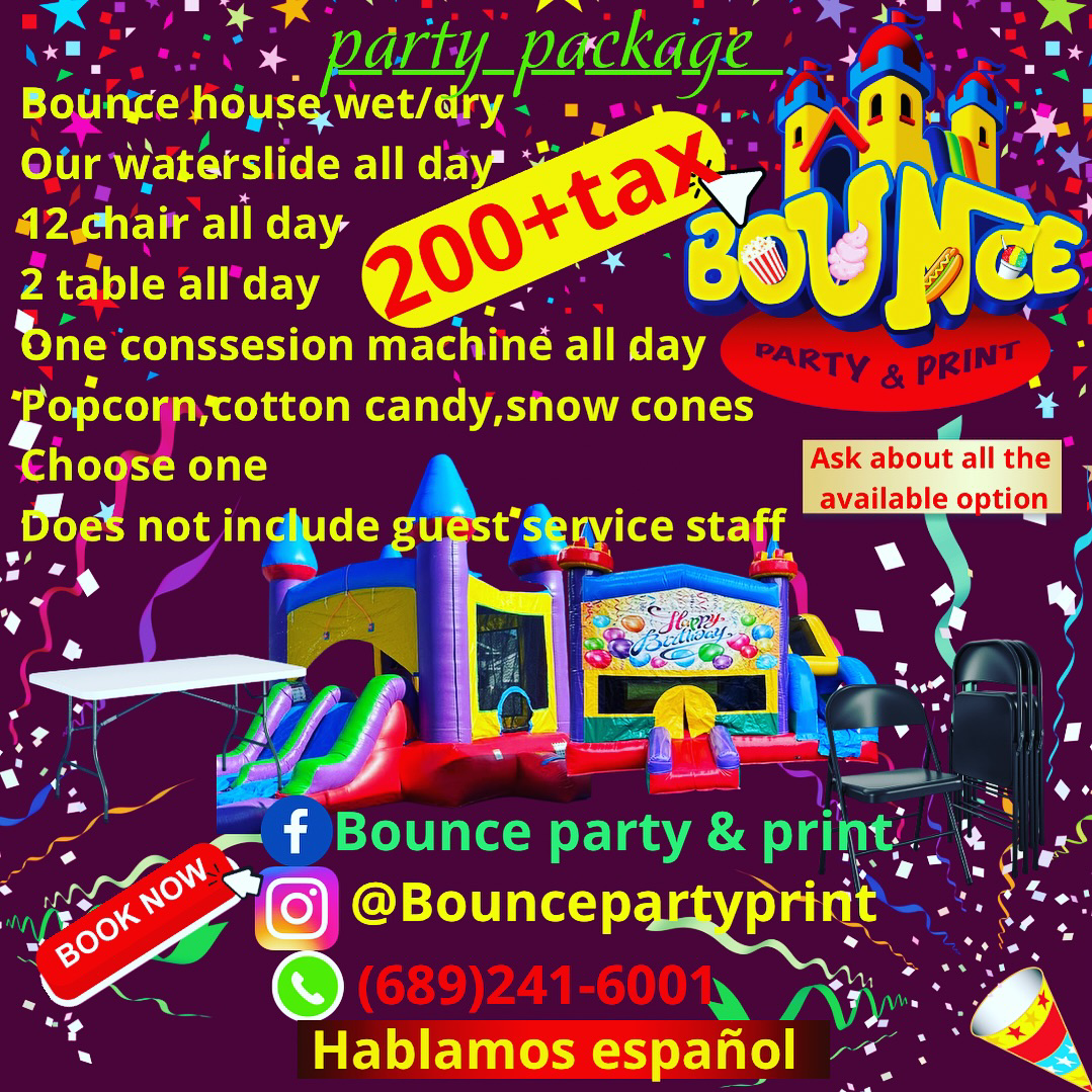 Bounce Party & Print Facebook ad: Chat in Messenger