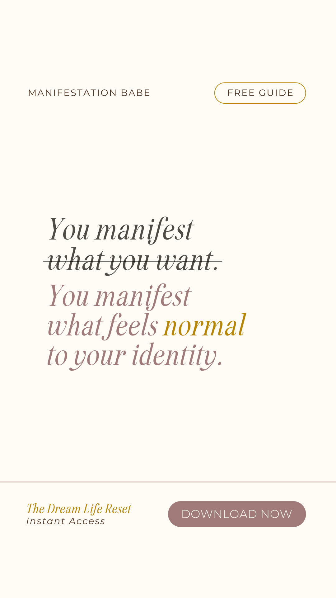Manifestation Babe Facebook ad