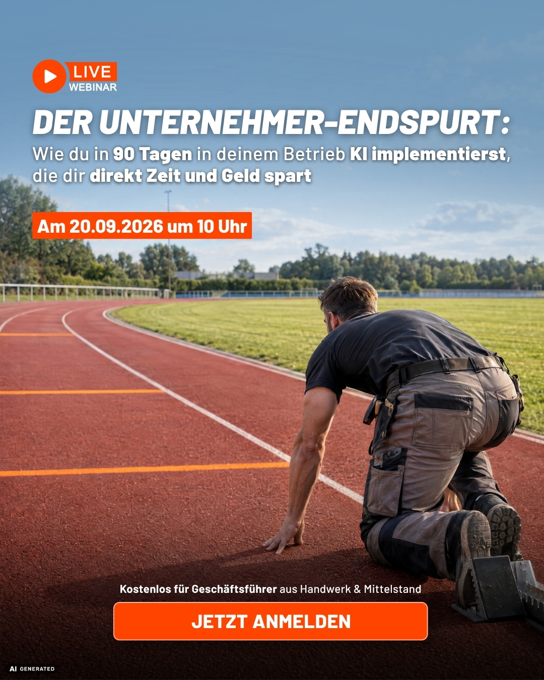 Matthias Aumann Facebook ad: Mehr Zeit und Gewinn durch KI in Handwerk & Mittelstand