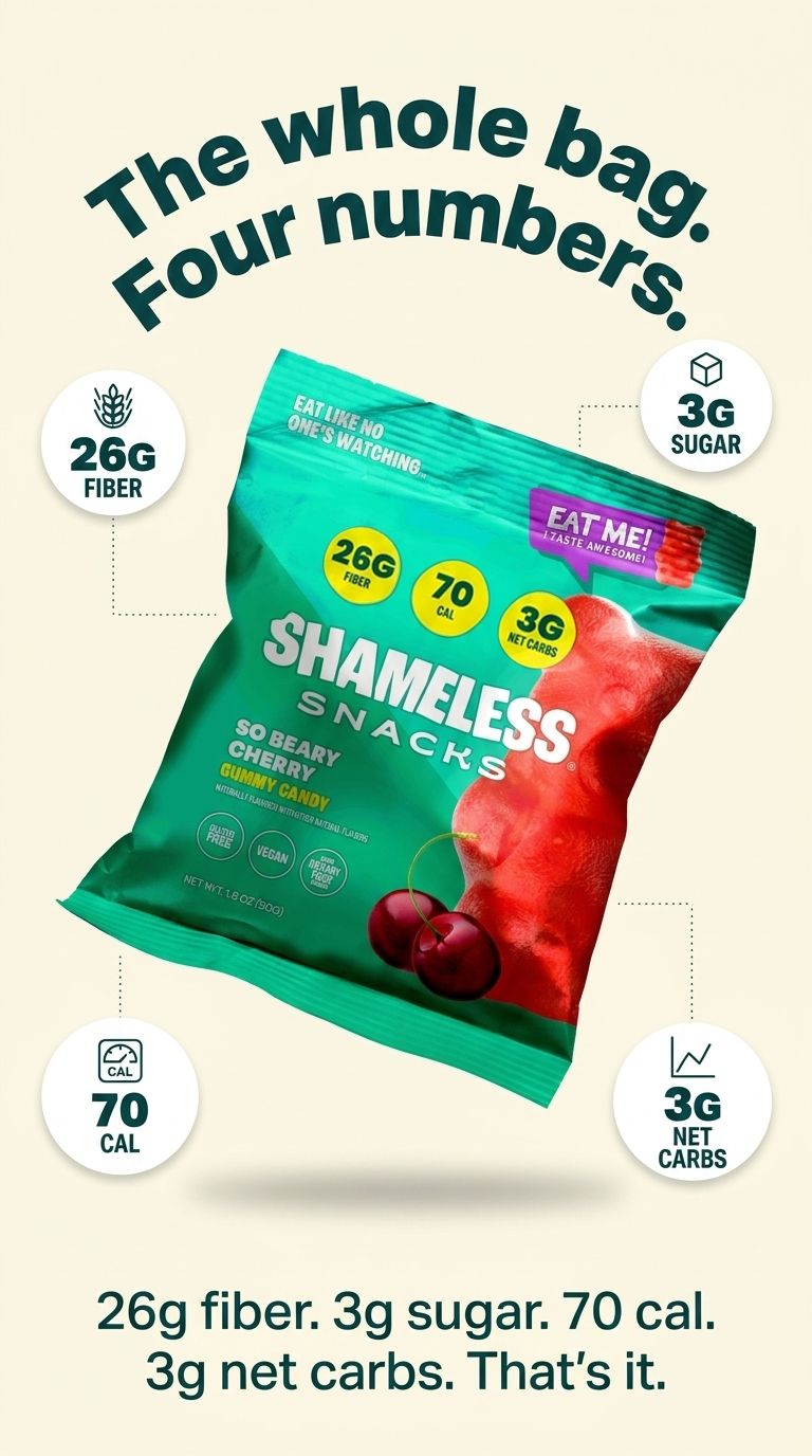 Shameless Snacks Facebook ad