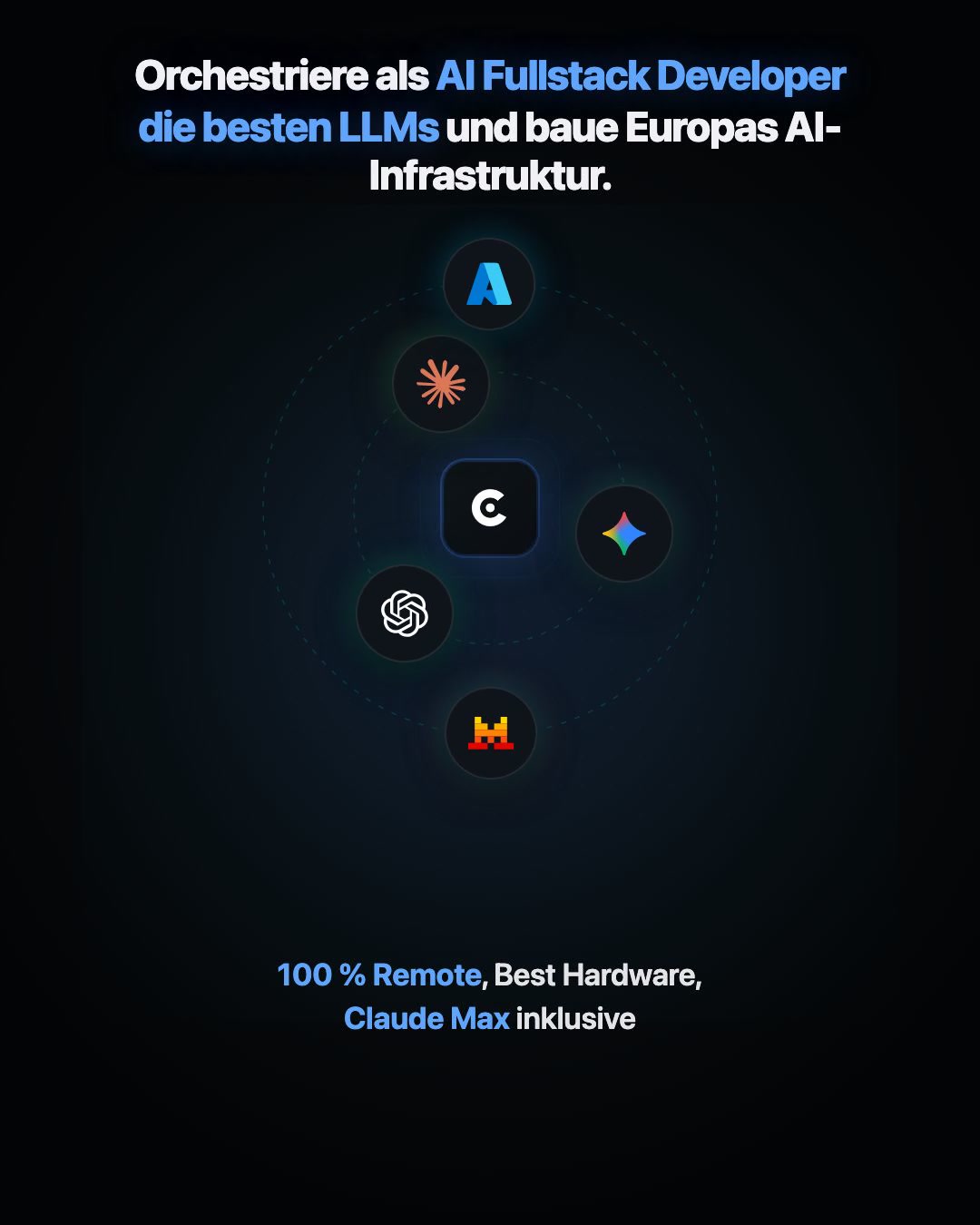 corporatellm.de Facebook ad: AI Fullstack Dev | Unlimited Token