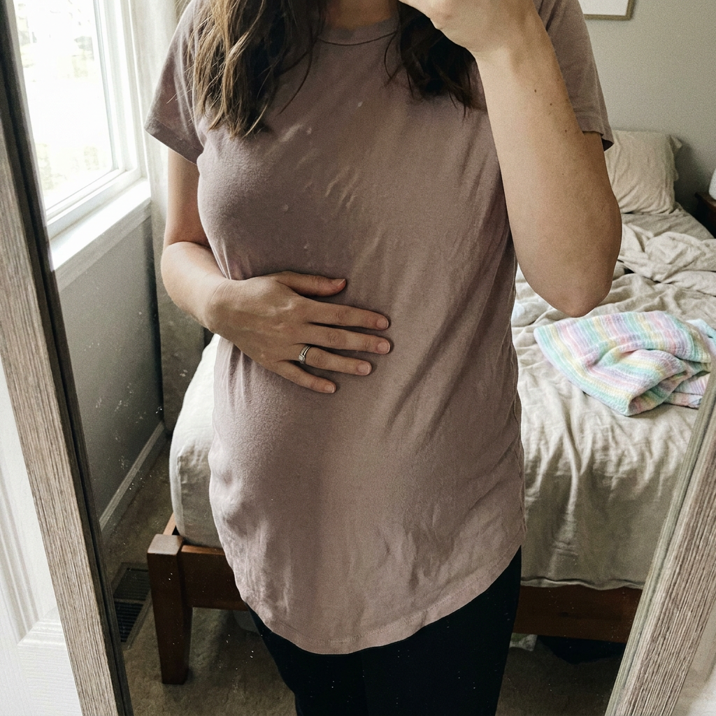 Rachel Bennet Facebook ad: Why your body still looks 6 months pregnant when your baby…