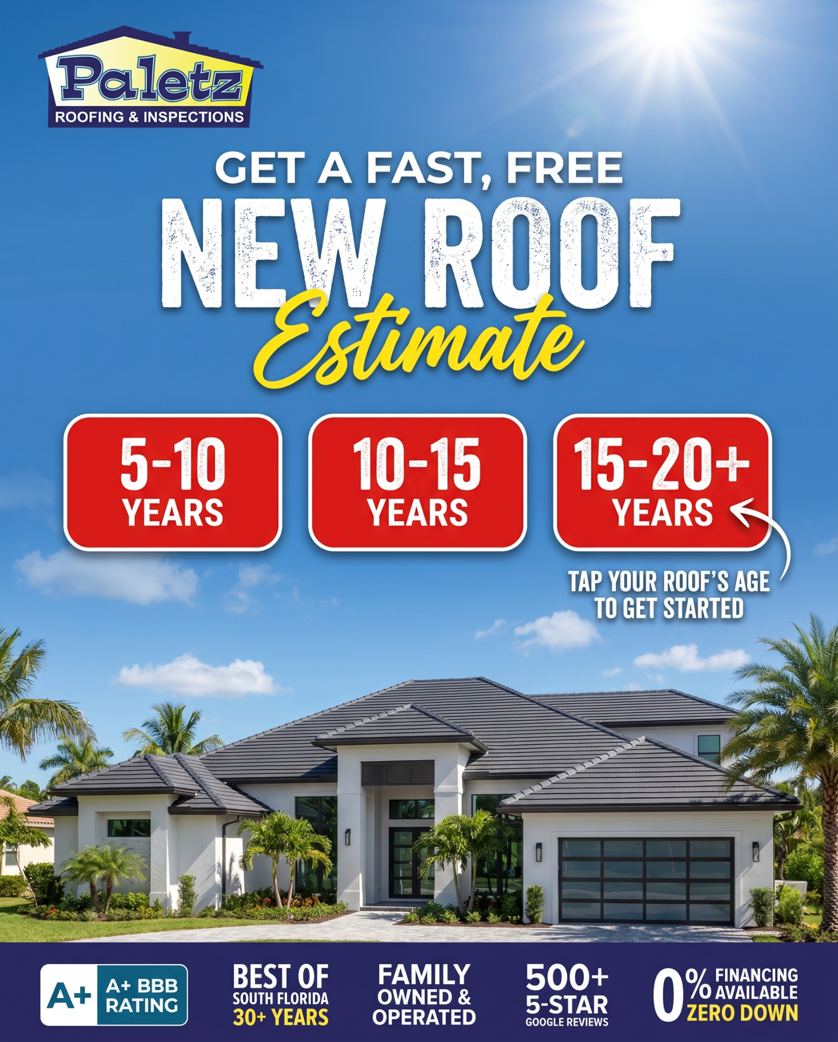 Paletz Roofing & Inspections Facebook ad