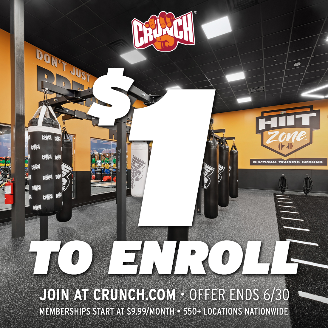 Crunch Fitness Facebook ad