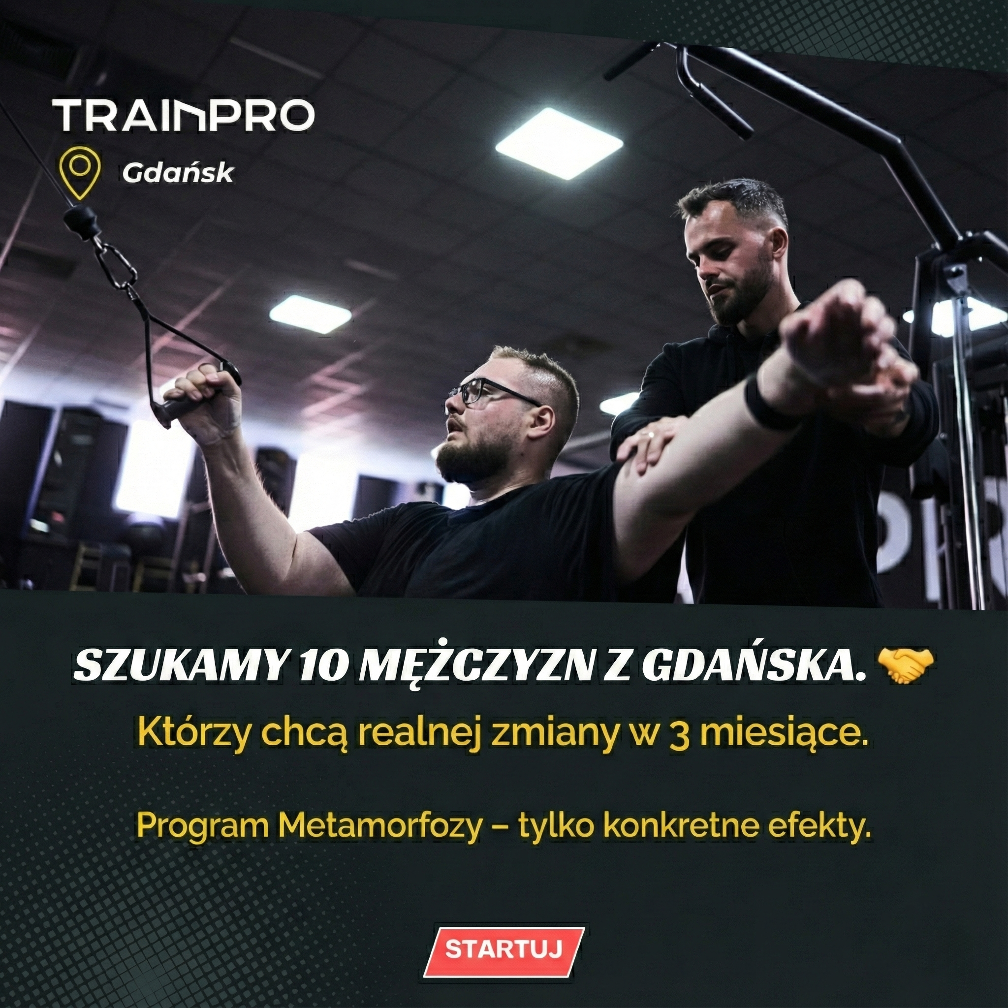 Siłownia Trainpro Gdańsk Facebook ad